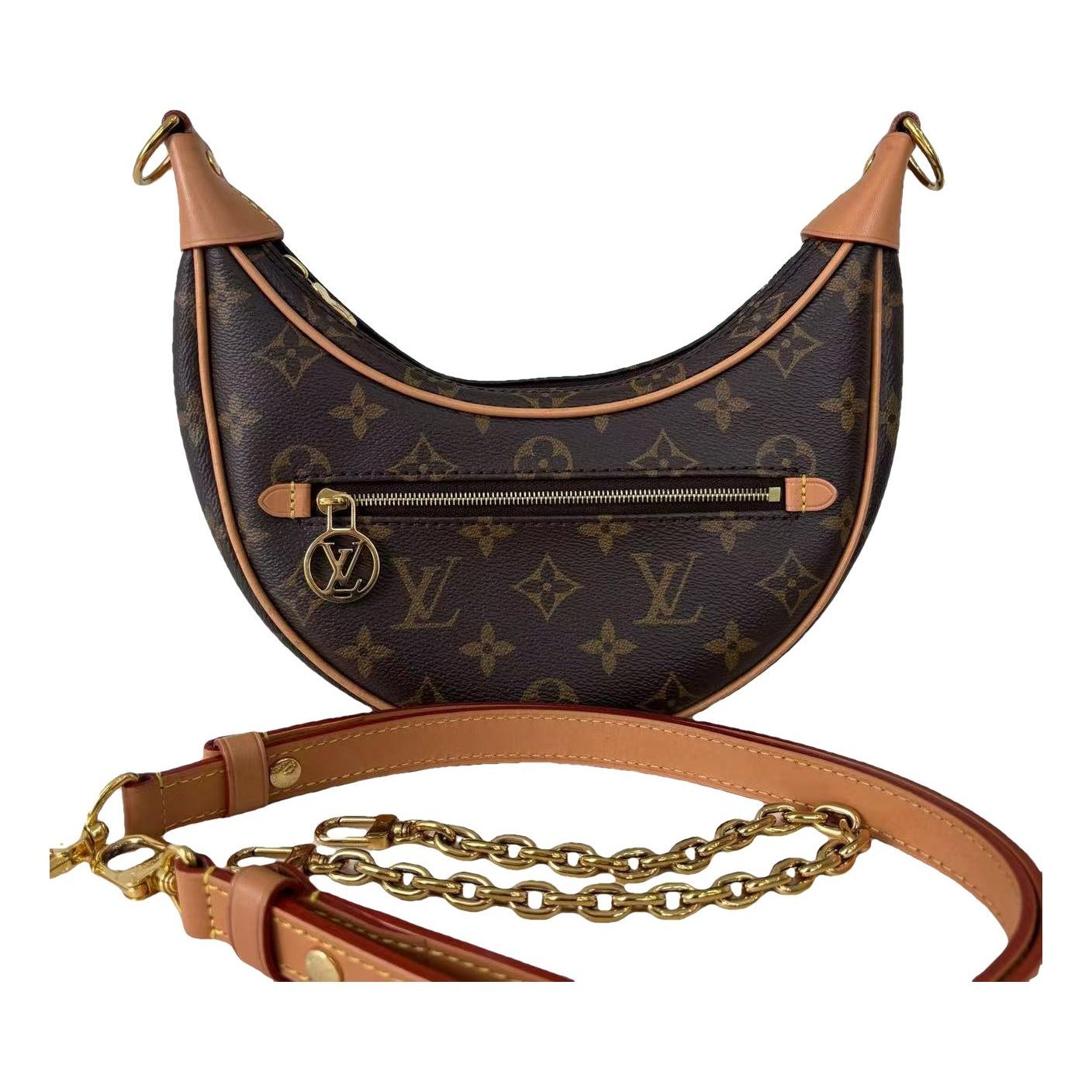 Loop leather handbag