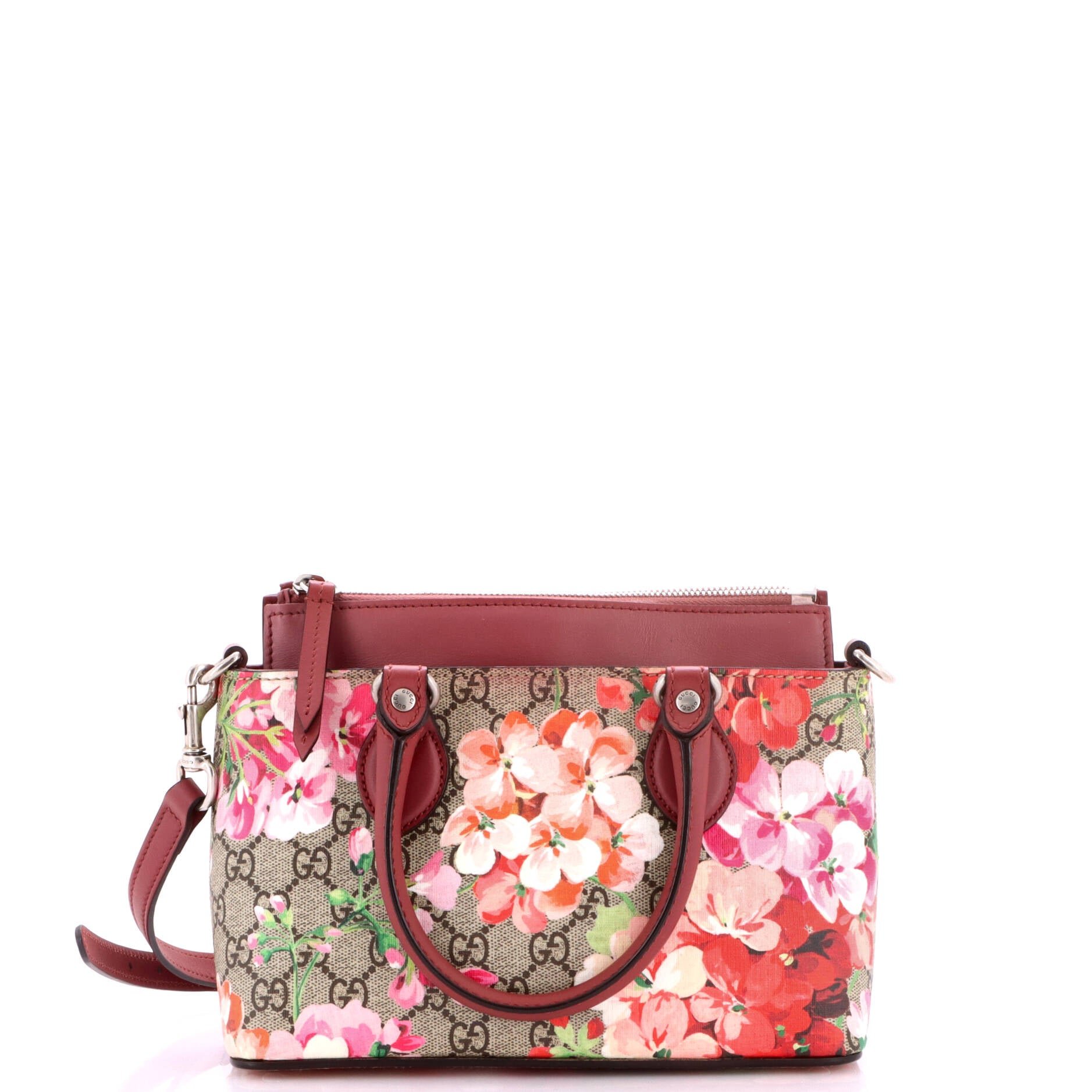 Linea A Convertible Tote Blooms Print GG Coated Canvas Mini