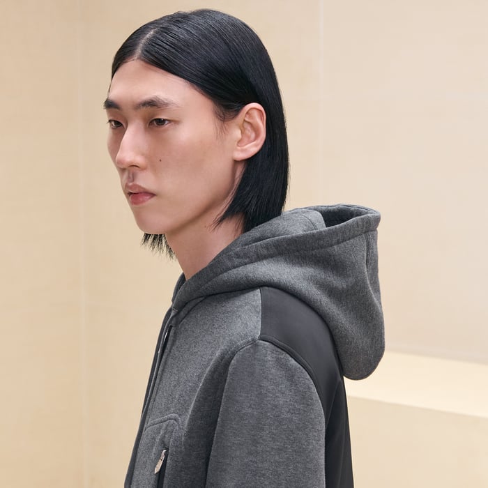 Anthracite Sport Capsule Zipped Hooded Sweater