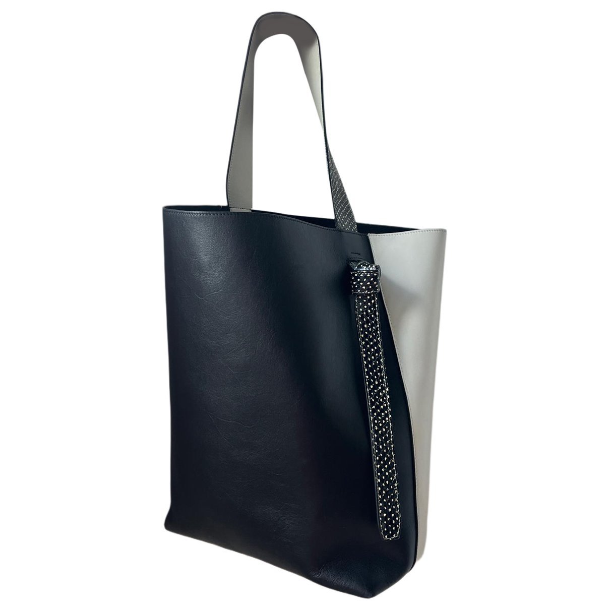 Twisted leather tote