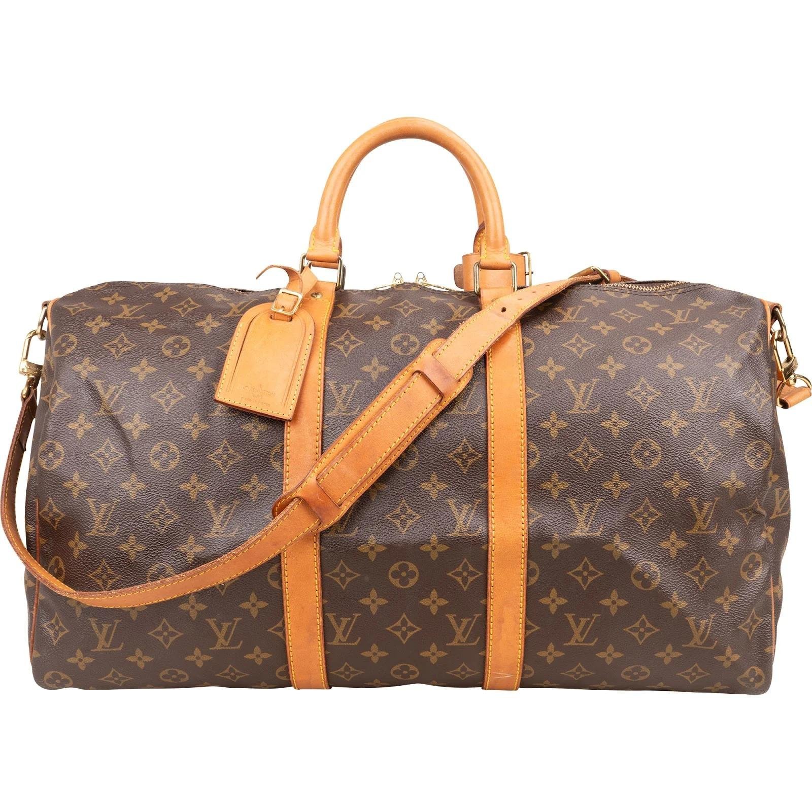 Keepall leather travel bag