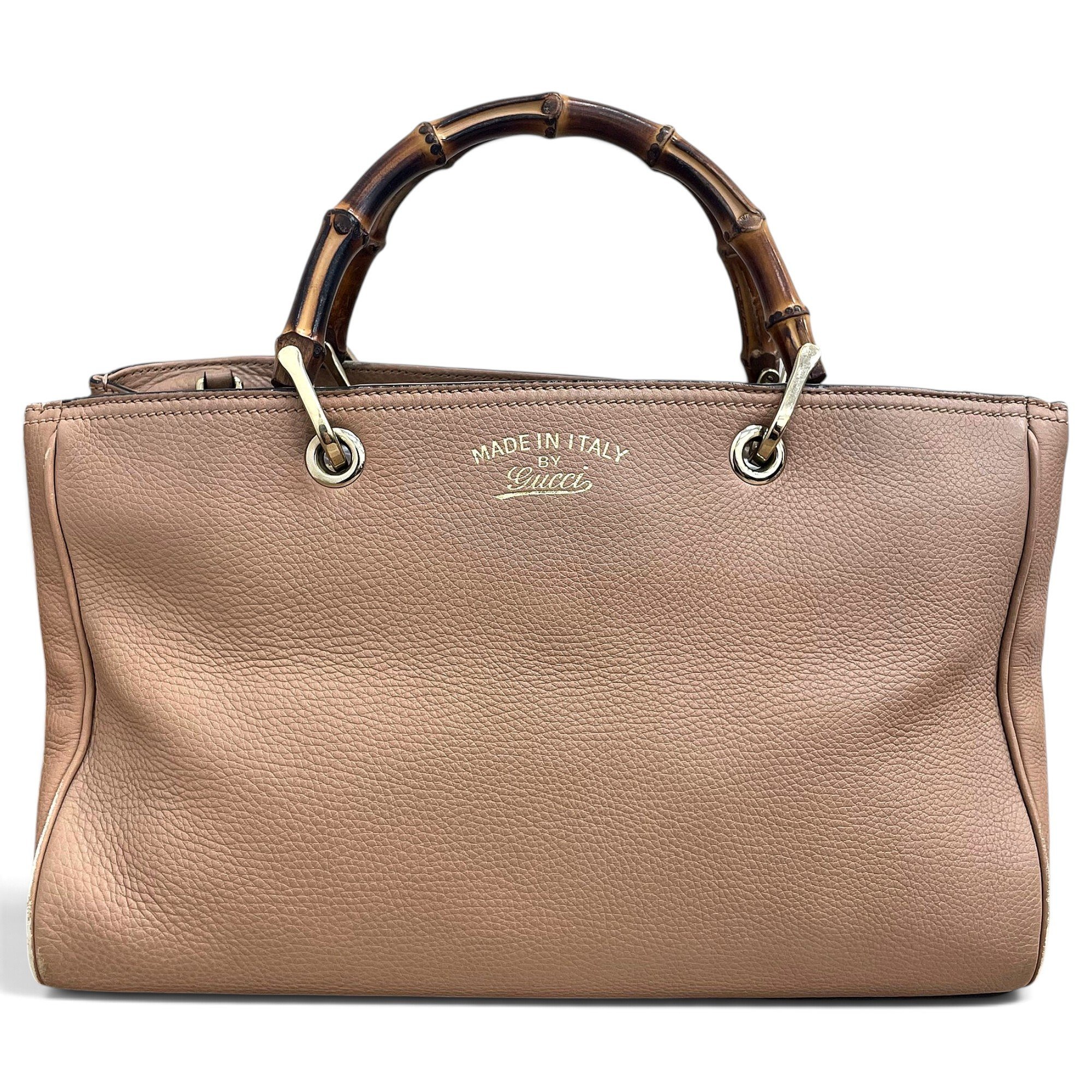 Bamboo Shopper leather handbag