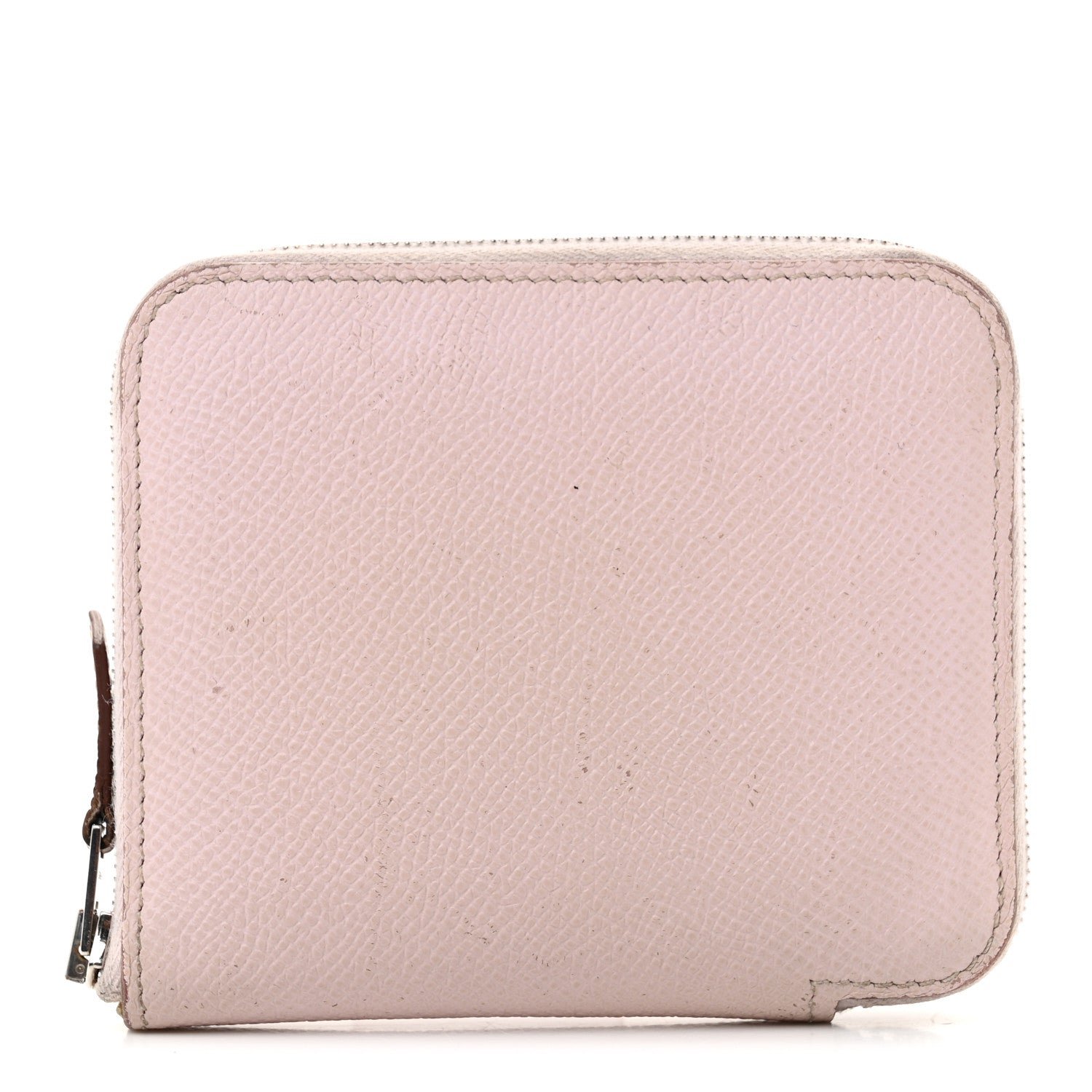 Hermes Epsom Silk'In Compact Wallet Mauve Pale Vert Pale