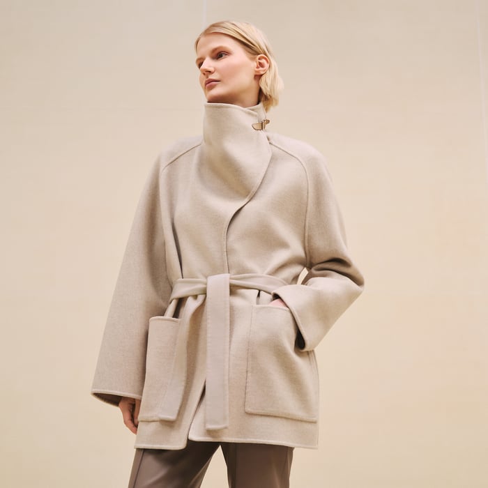 Beige Naturel Cashmere Coat