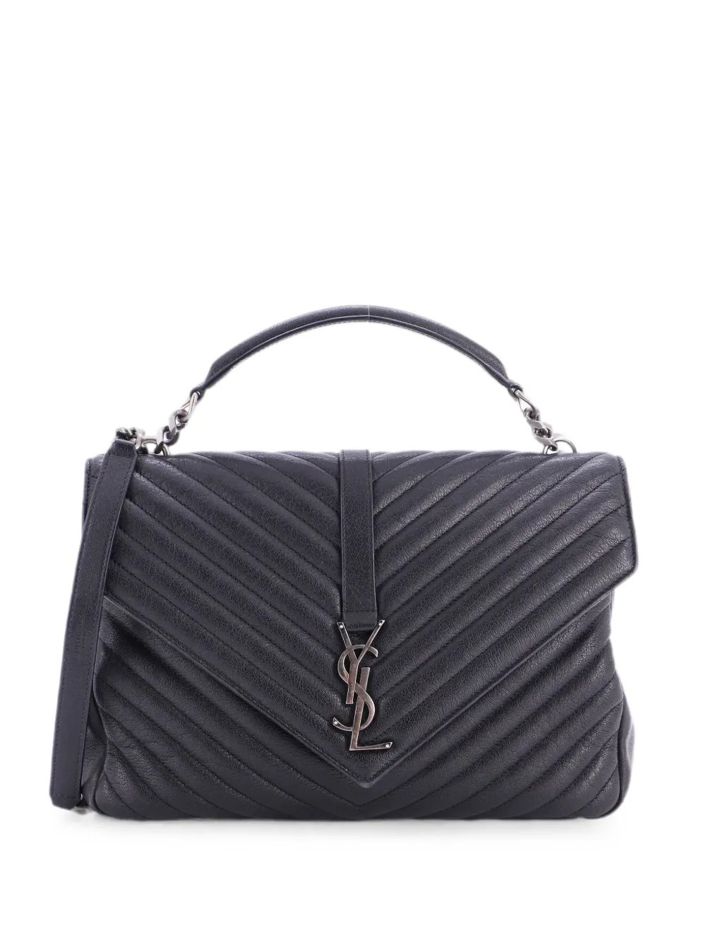 Classic Monogram College Bag Matelasse Chevron Leather Large shoulder bag