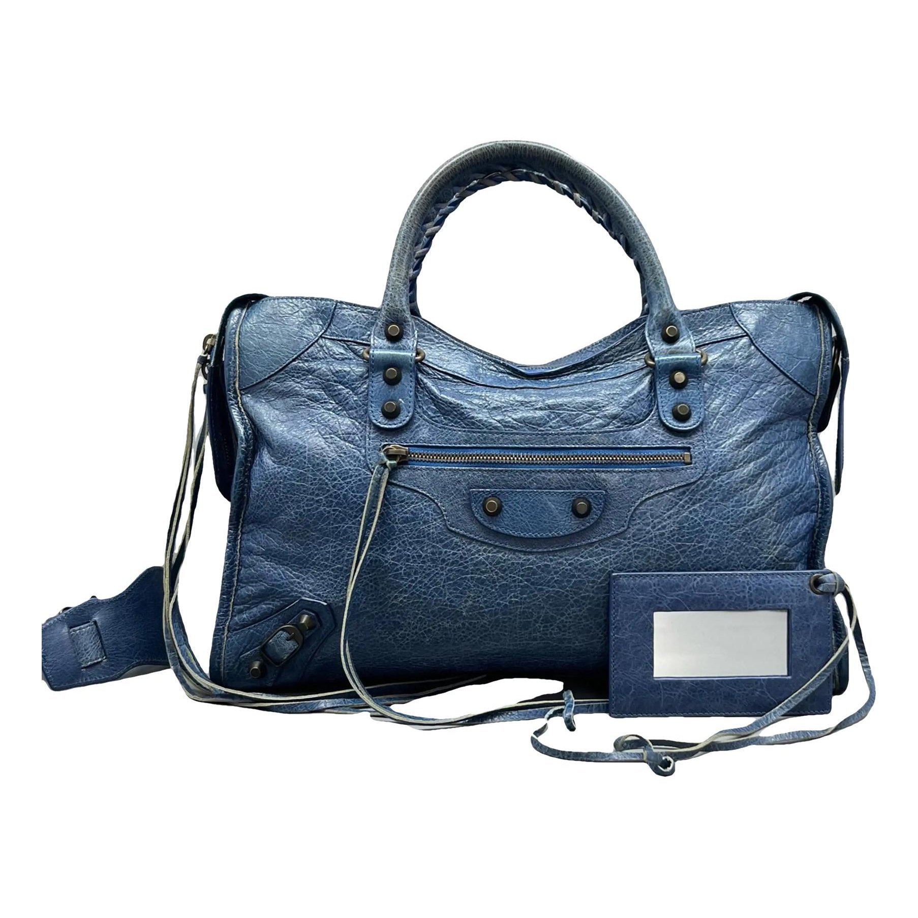 City leather handbag