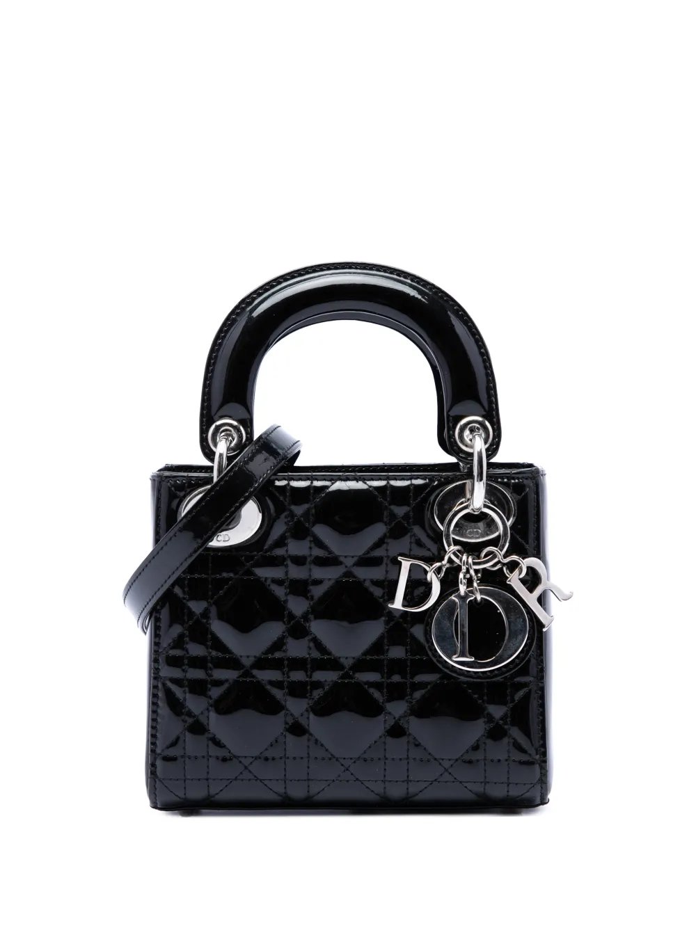 2015 Mini Patent Cannage Lady Dior satchel