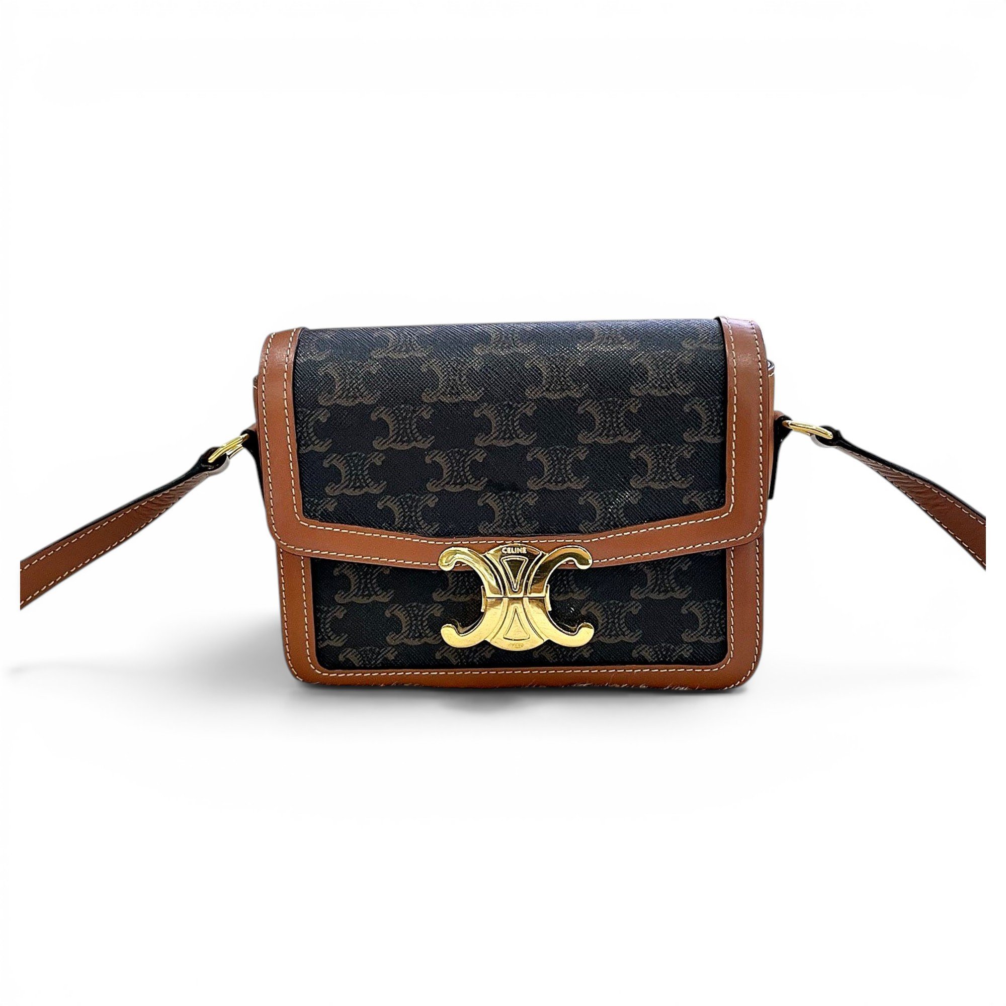 Triomphe leather handbag