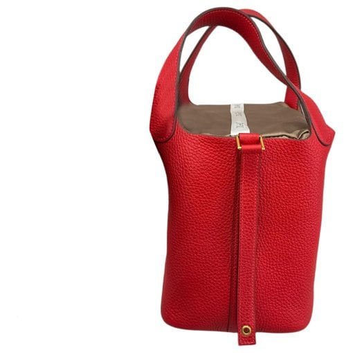 Picotin leather tote
