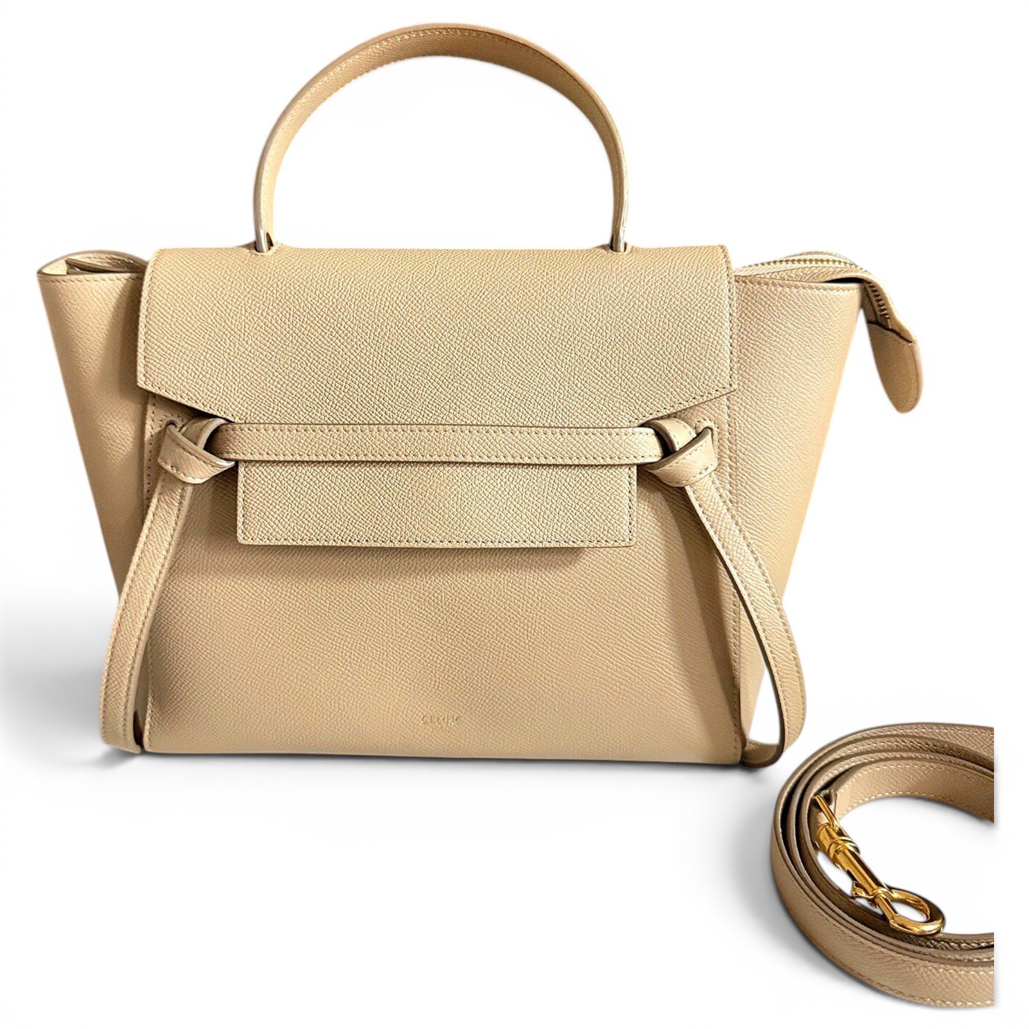 Belt leather handbag