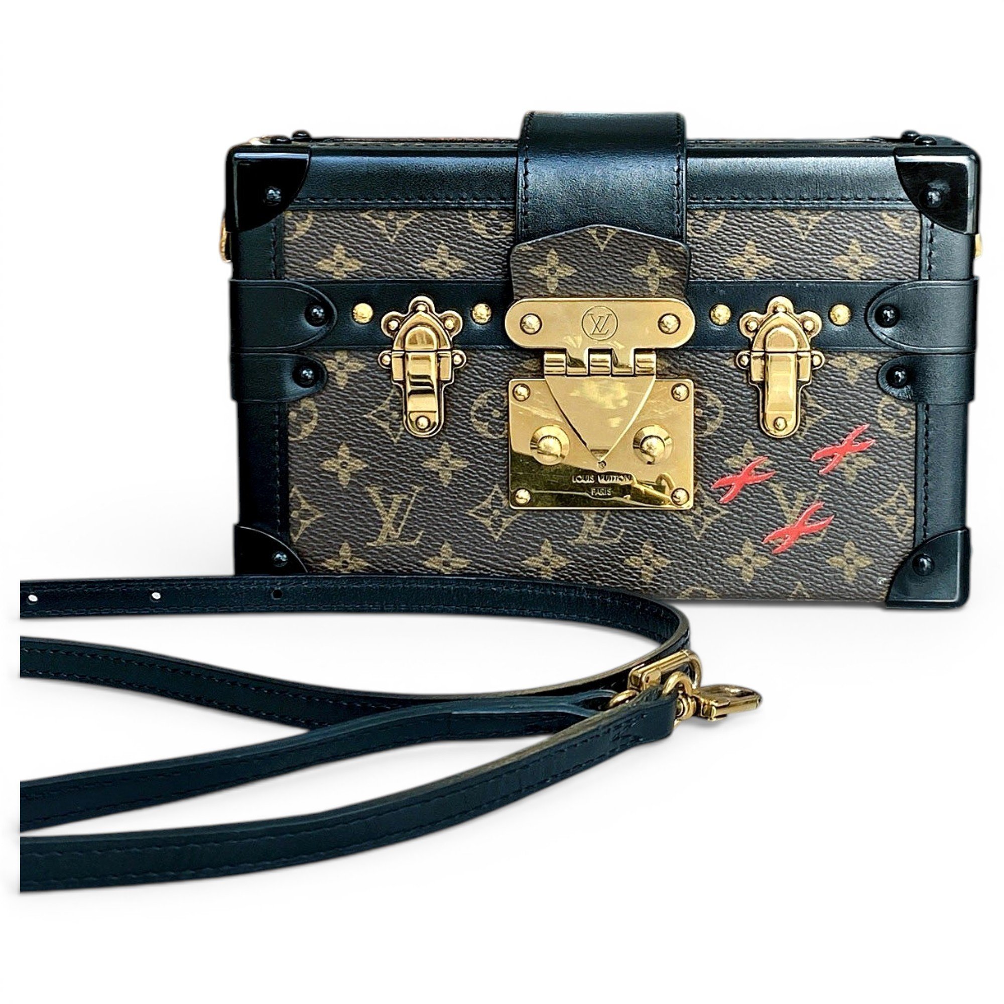 Petite Malle leather handbag
