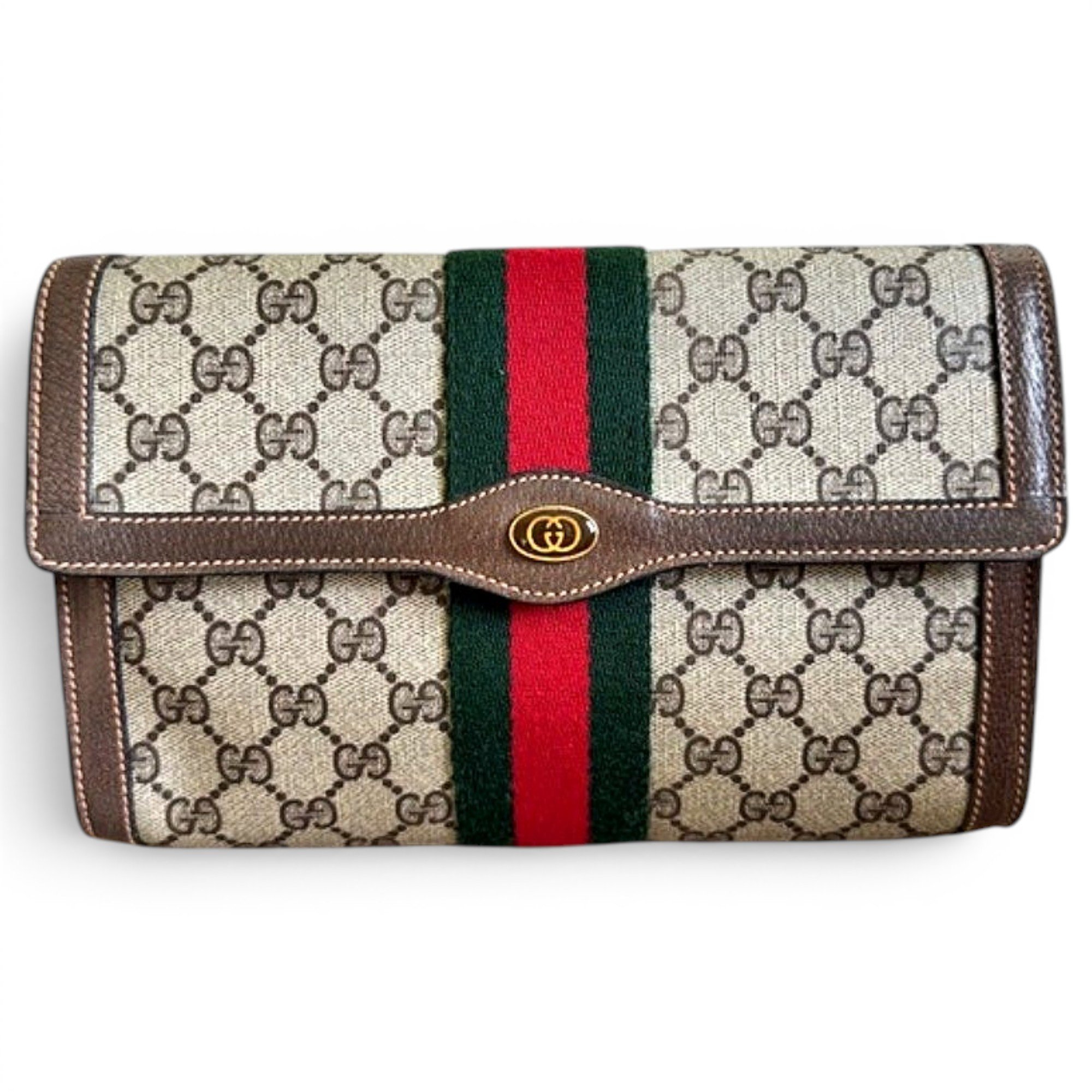 Ophidia patent leather clutch bag