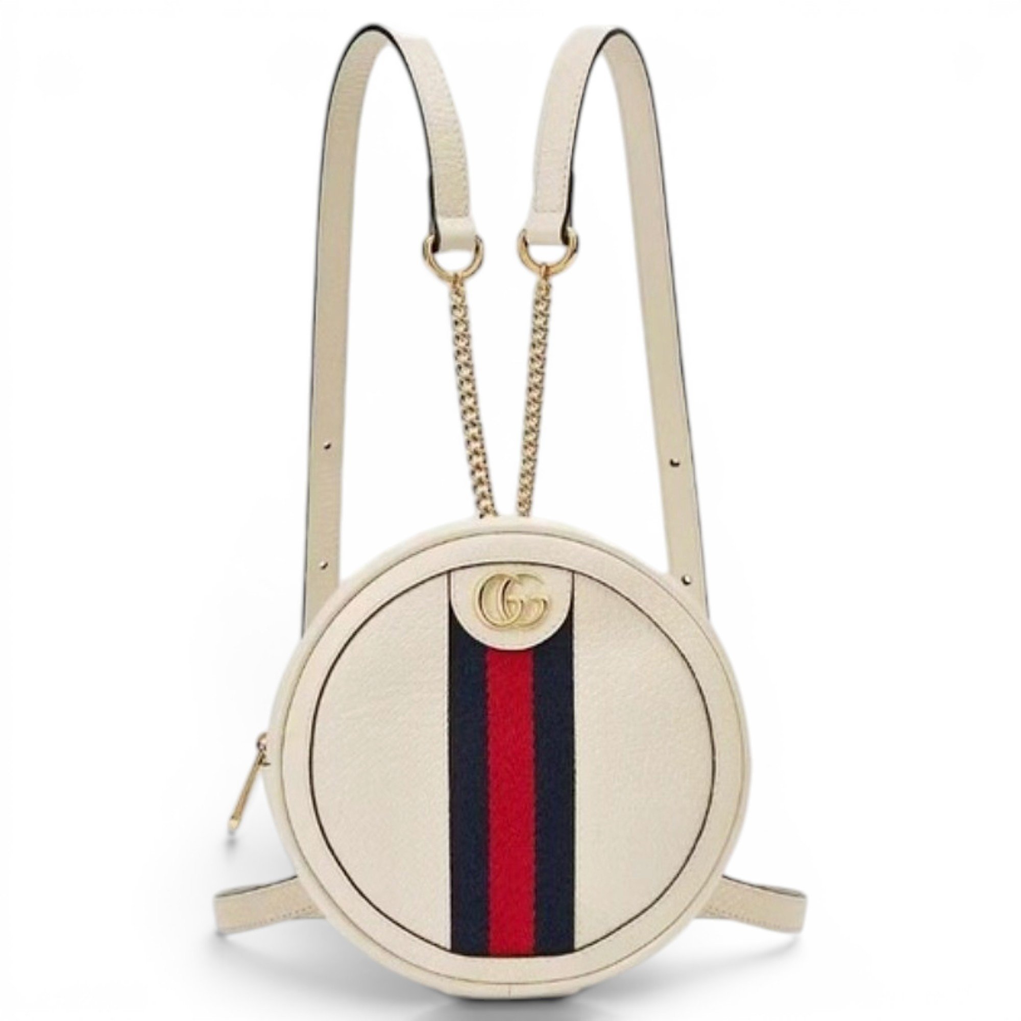 Ophidia Round leather backpack