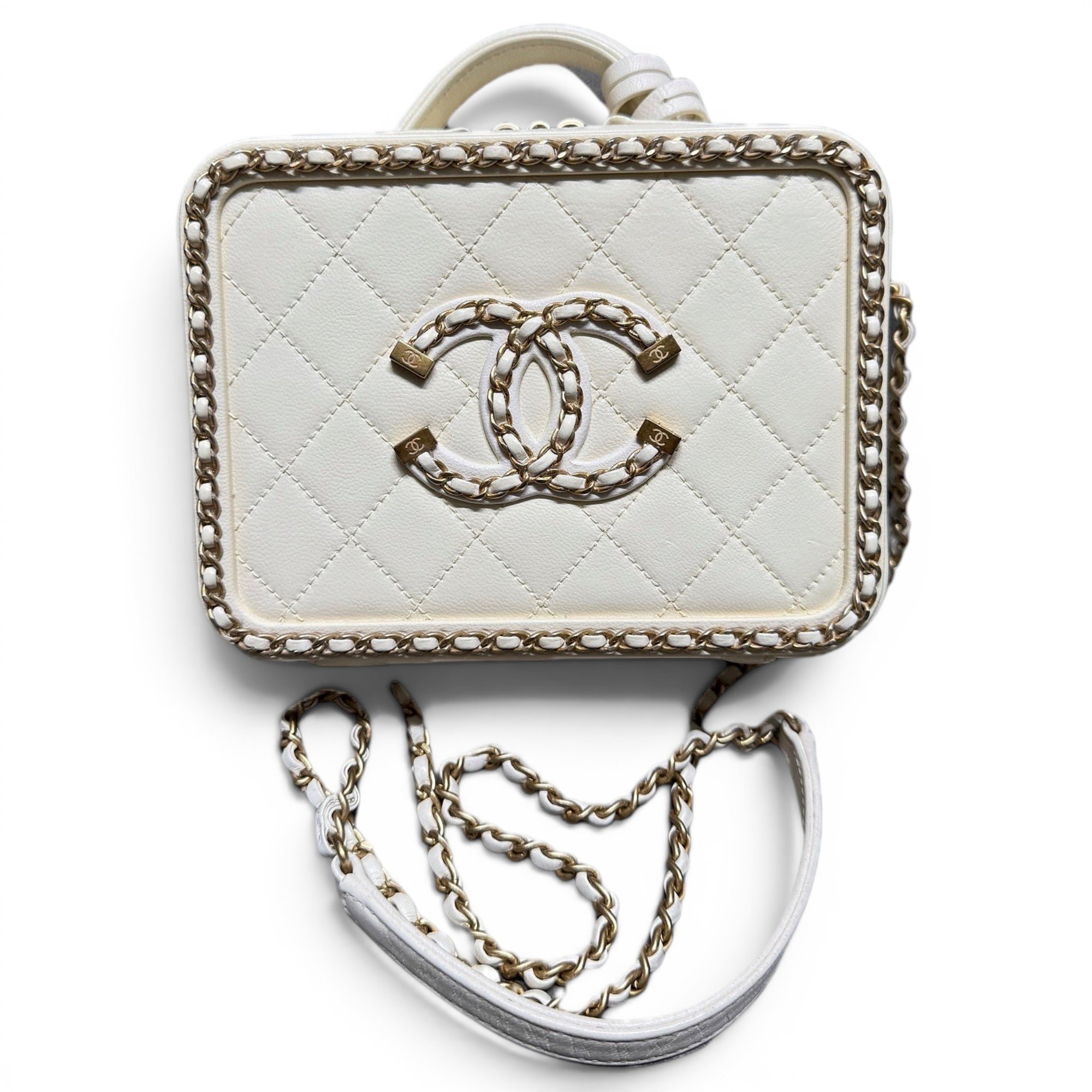Vanity leather handbag