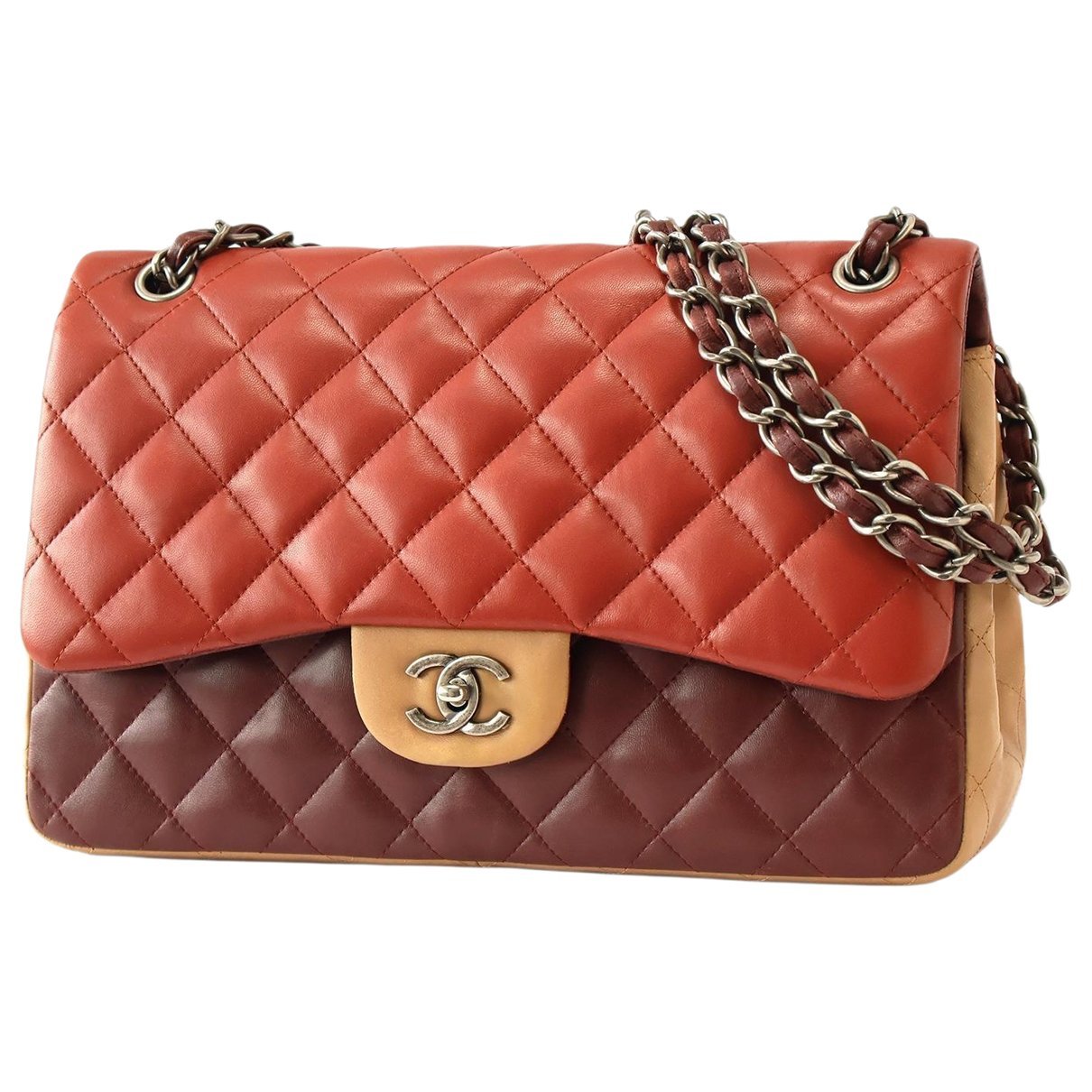 Trendy CC Flap leather handbag