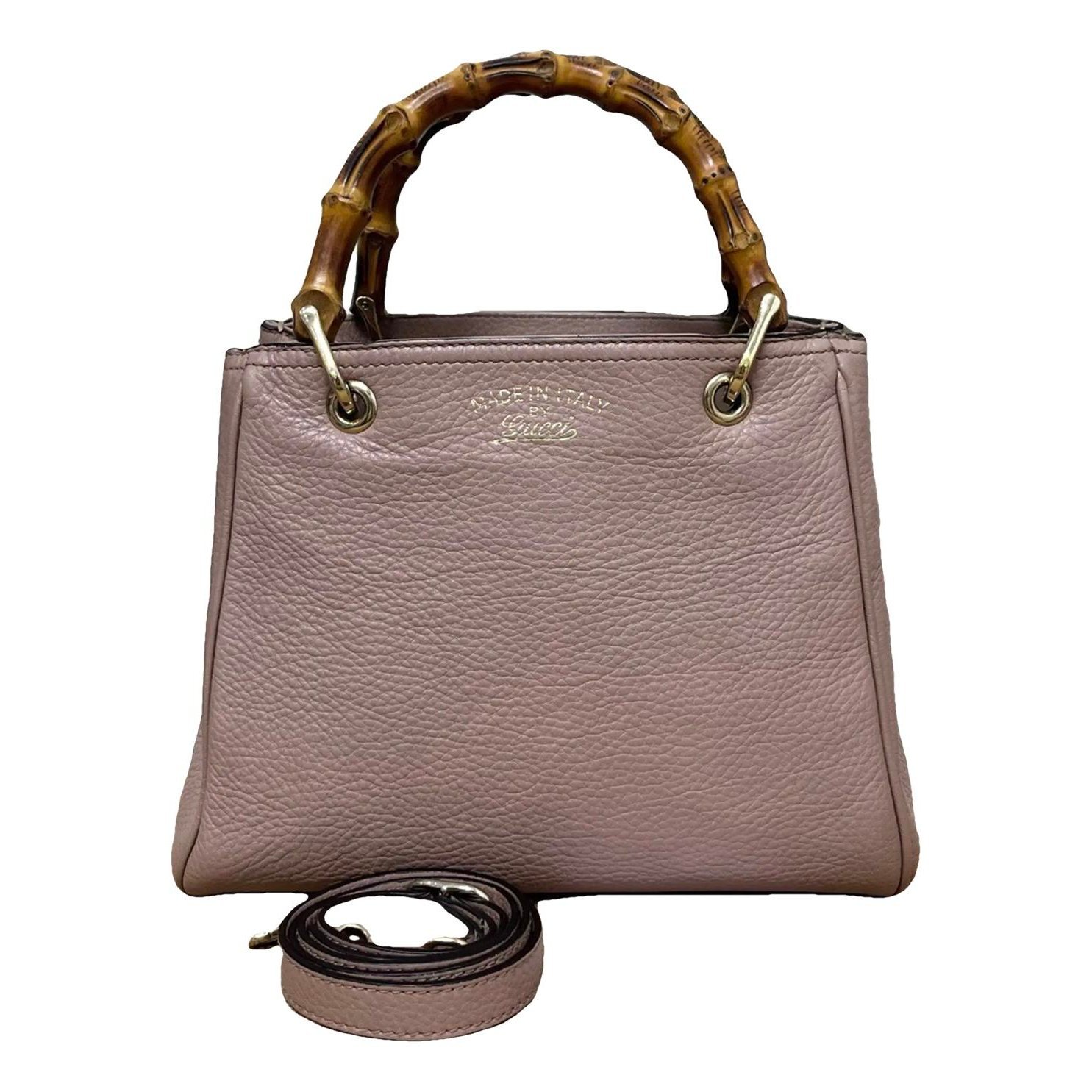 Bamboo leather crossbody bag