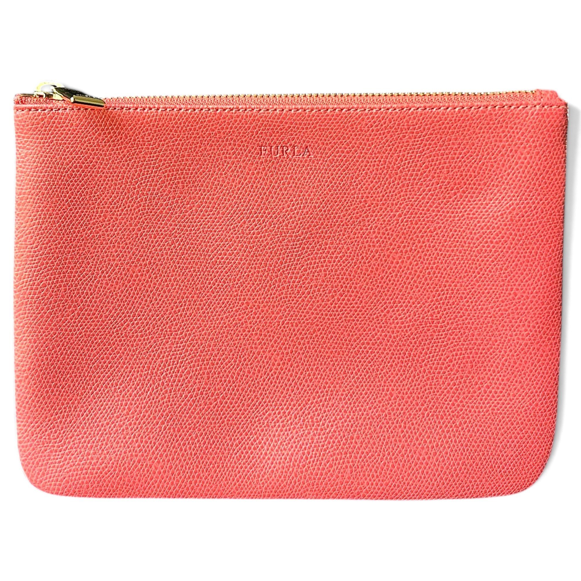 Leather clutch bag