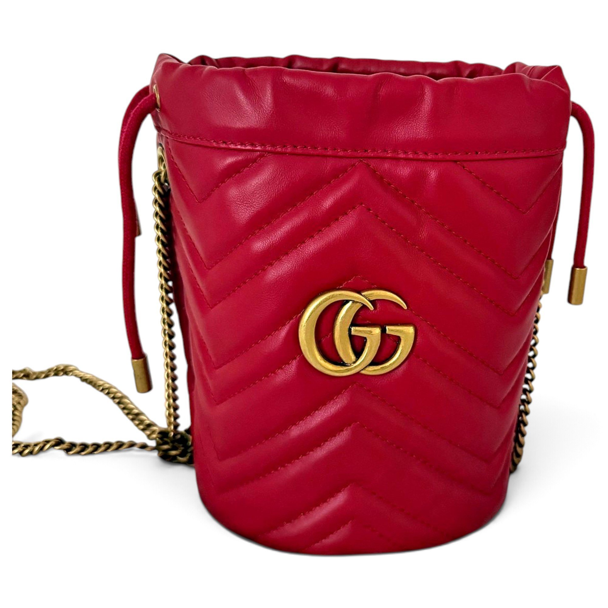 GG Marmont Chain Bucket leather crossbody bag