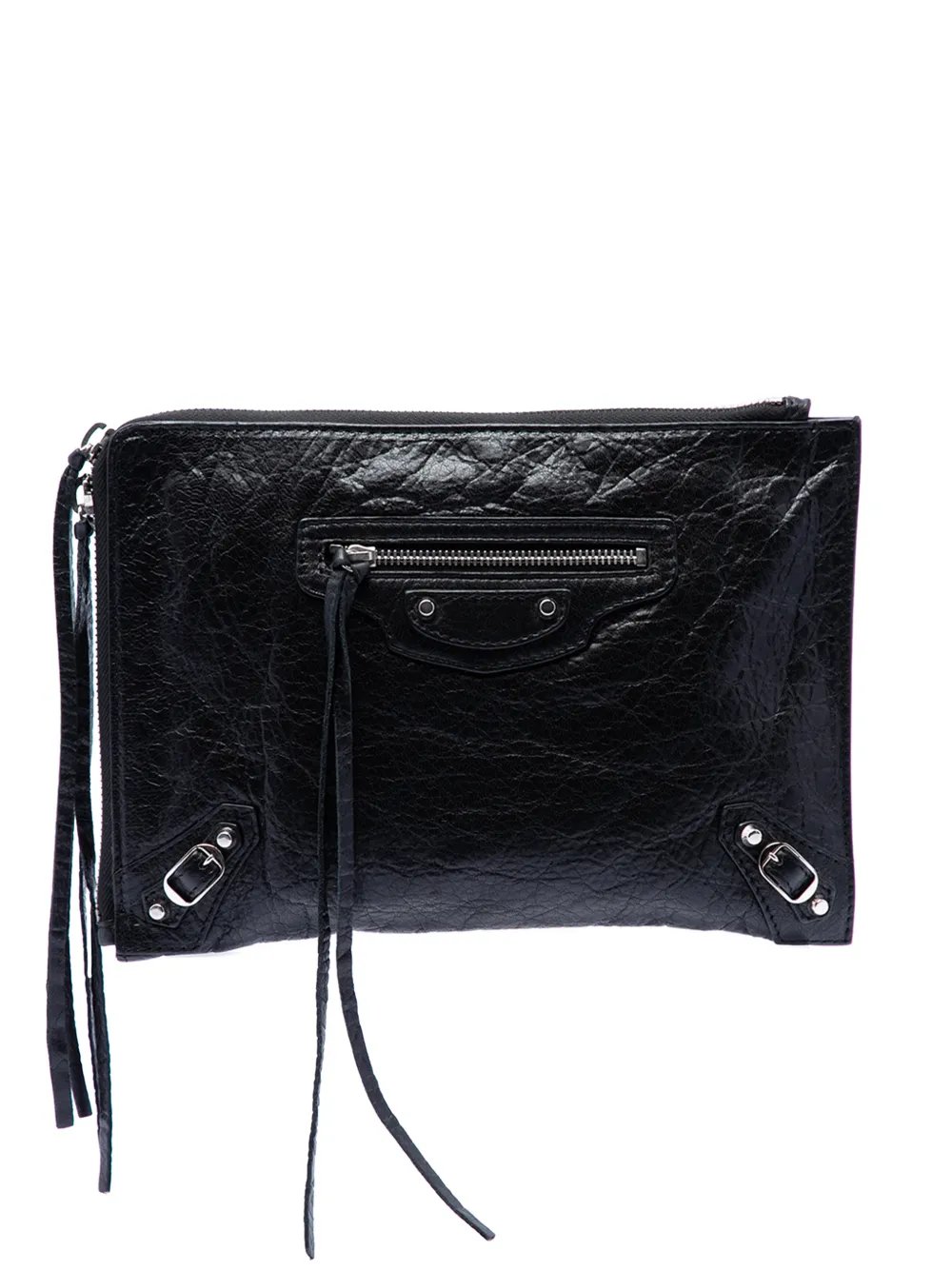 Balenciaga 2017 Lambskin Motocross Classic Flat clutch bag