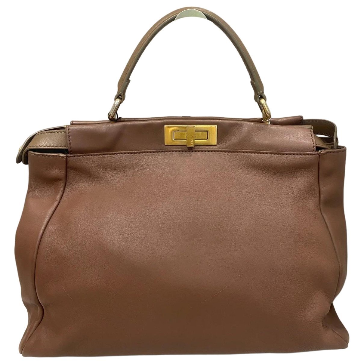 Peekaboo leather tote