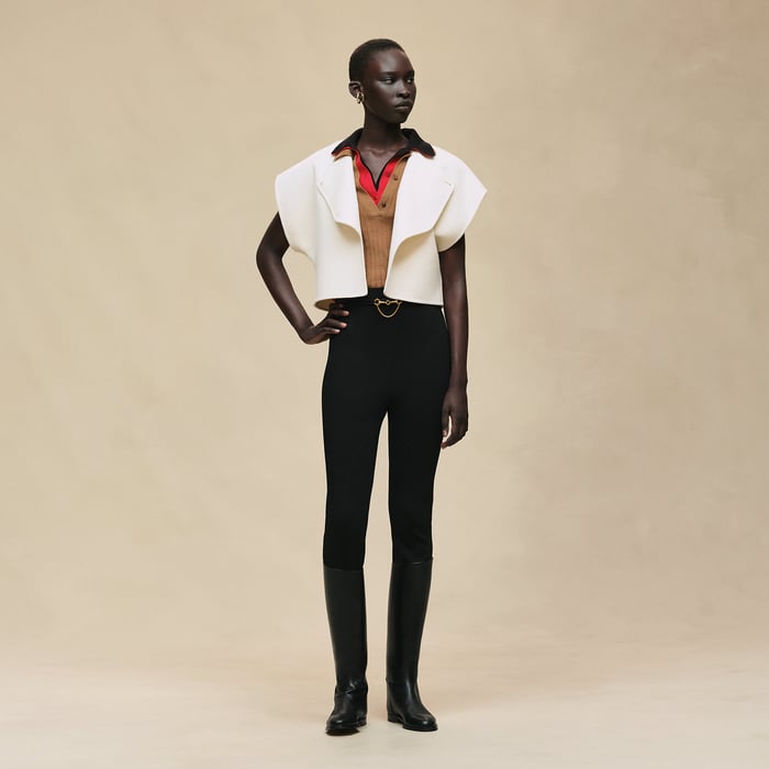 Blanc Naturel Short-sleeve Bolero Jacket