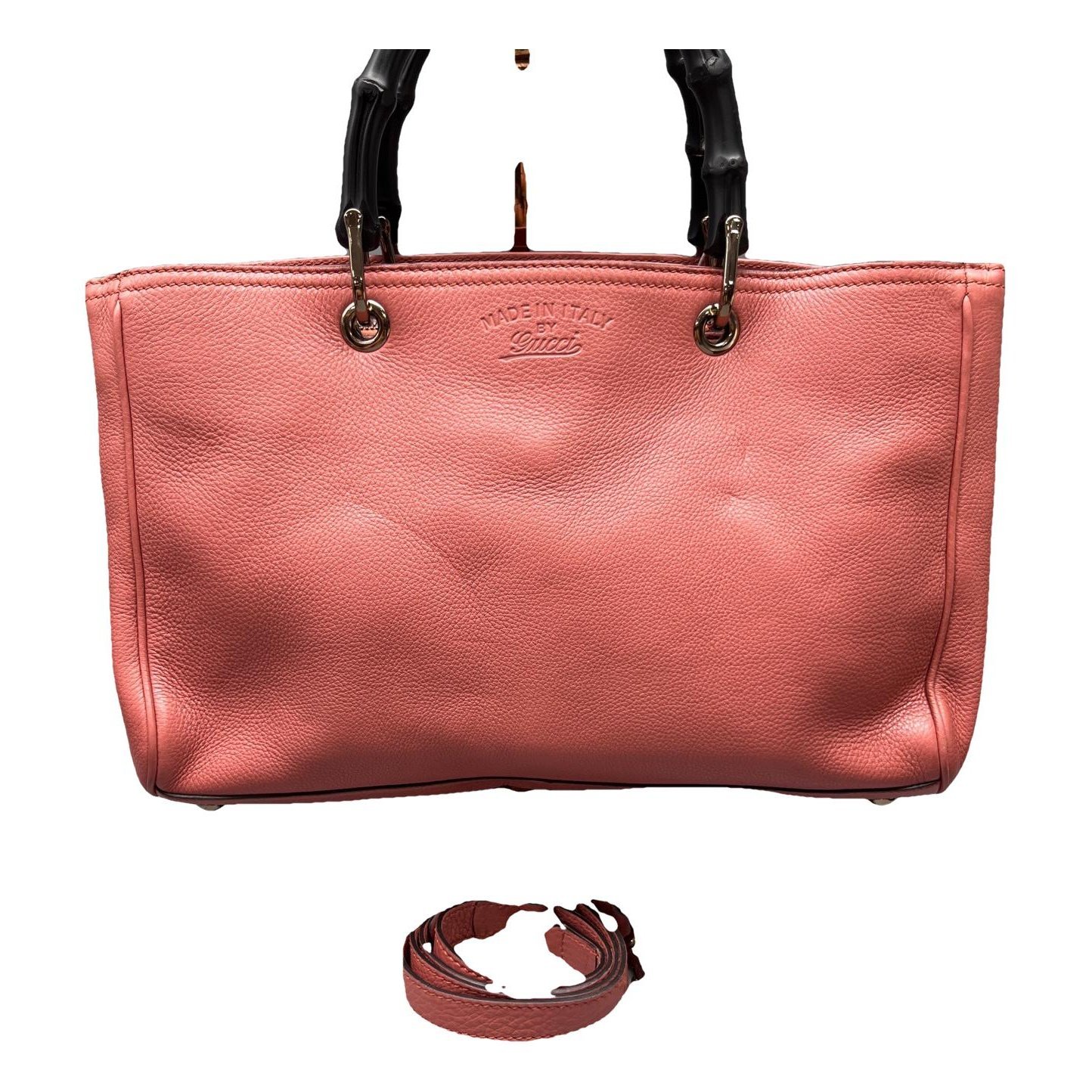 Bamboo Shopper leather handbag