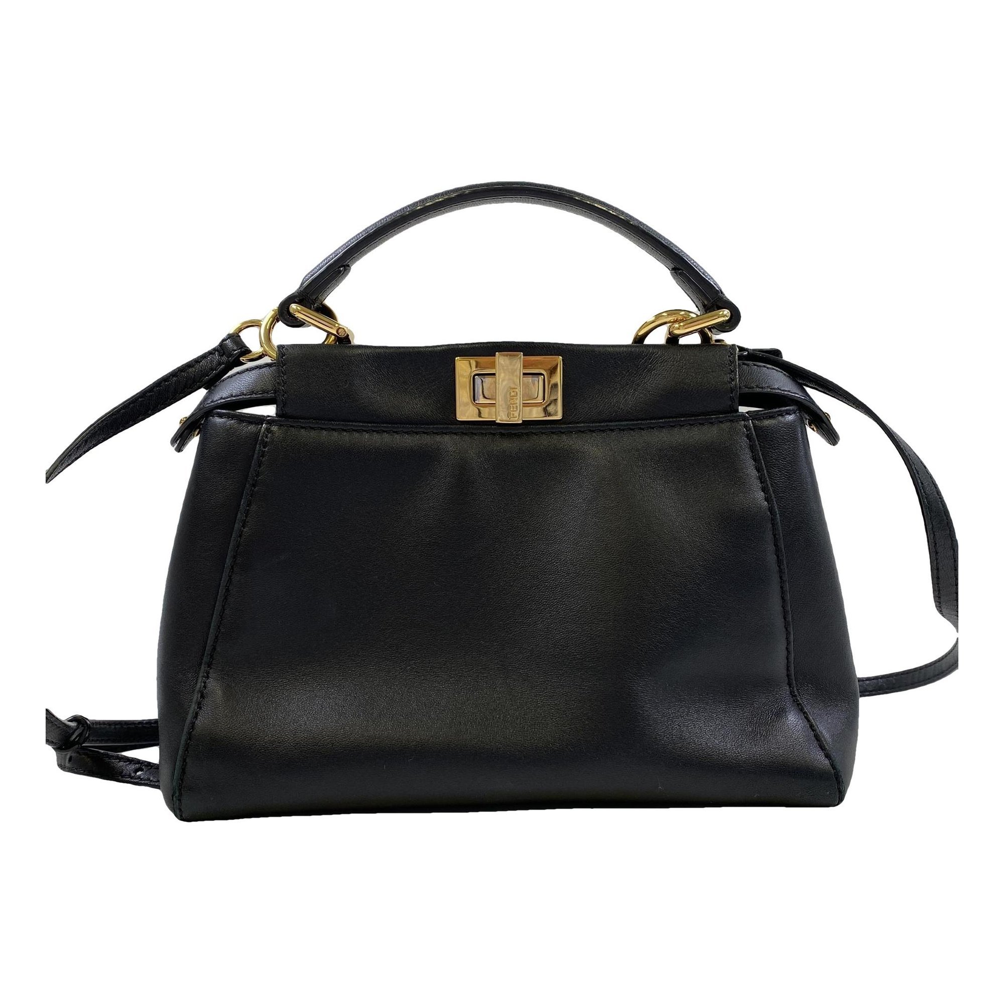 Peekaboo leather clutch bag