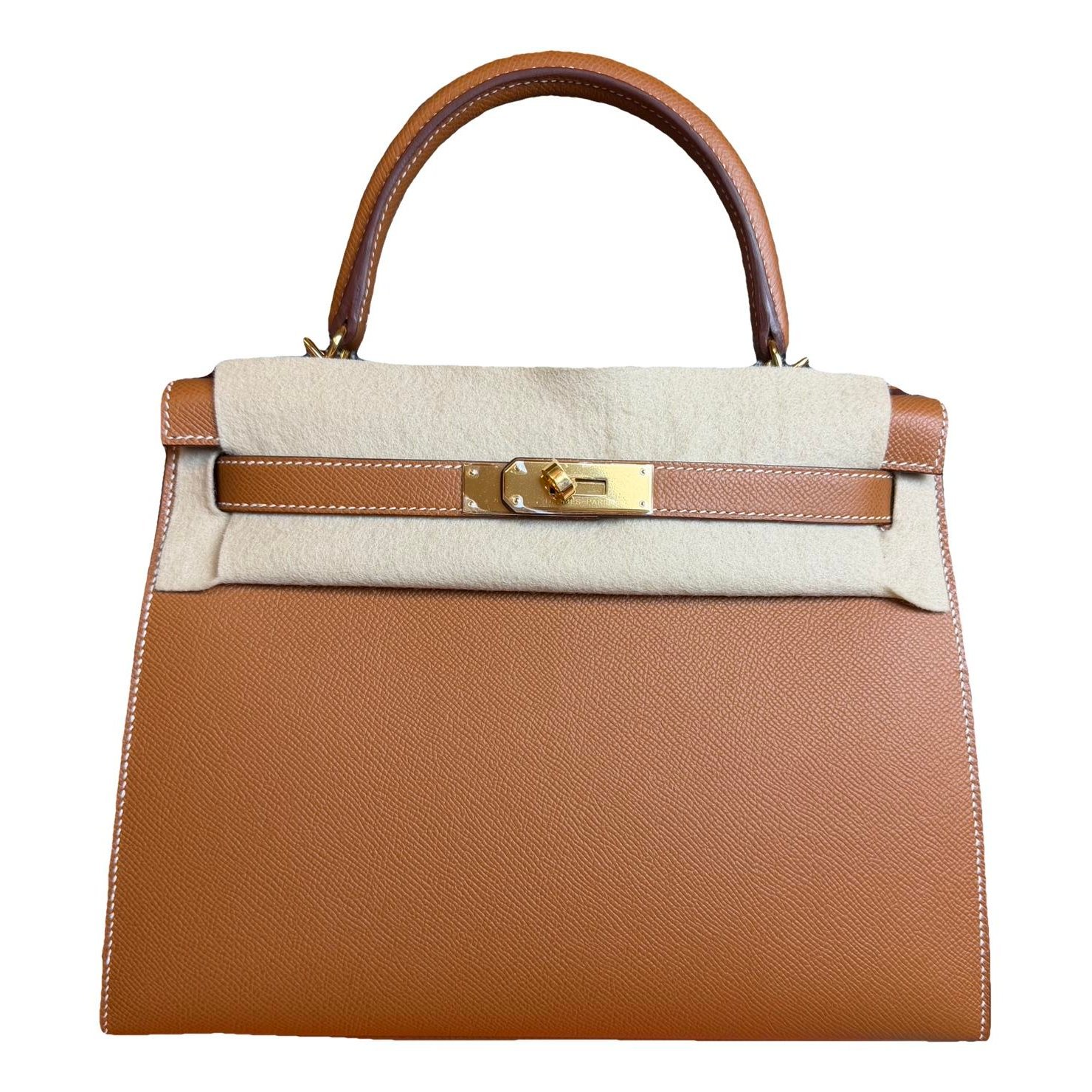 Hermes Kelly 28 Handbag Gold Epsom Leather