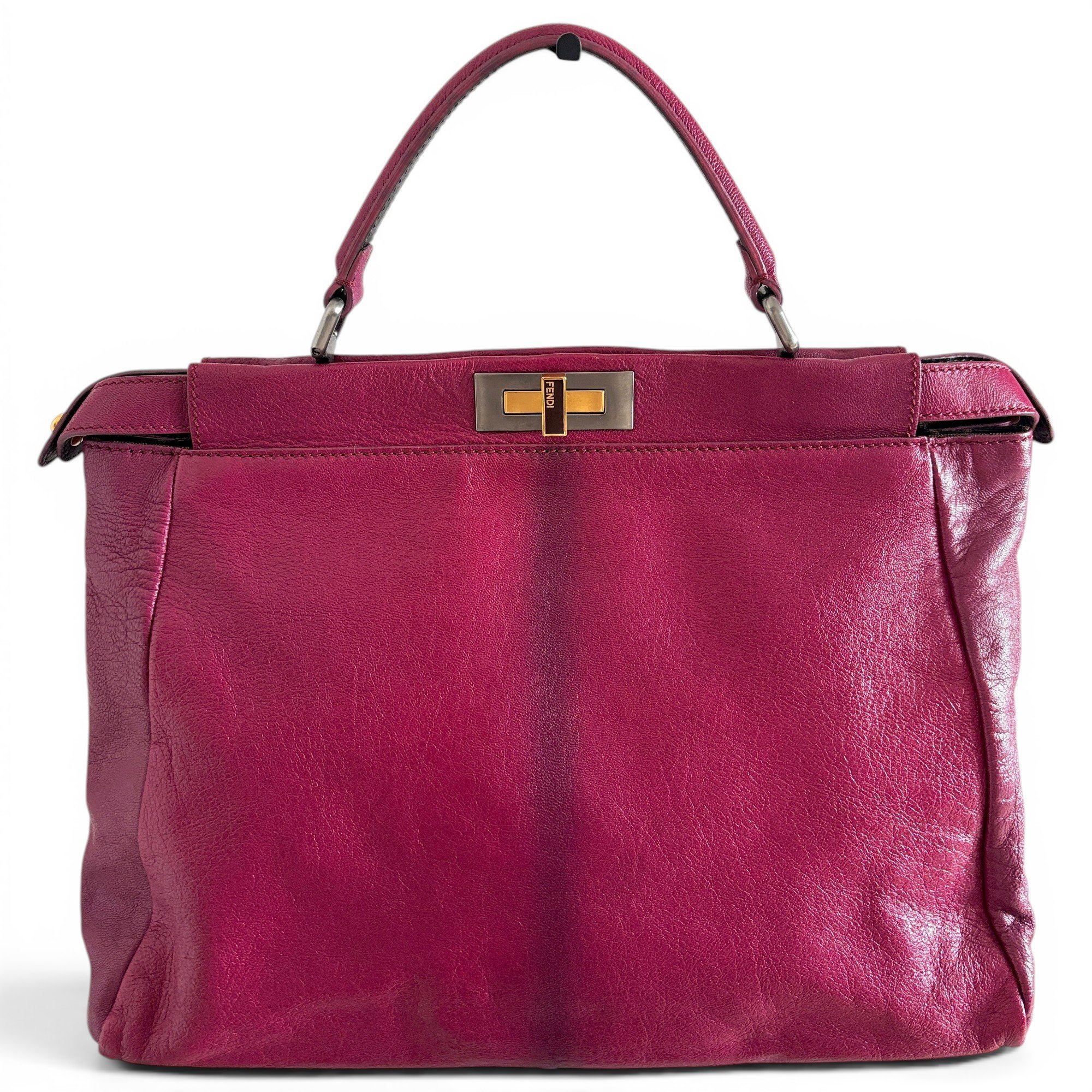 Peekaboo leather handbag