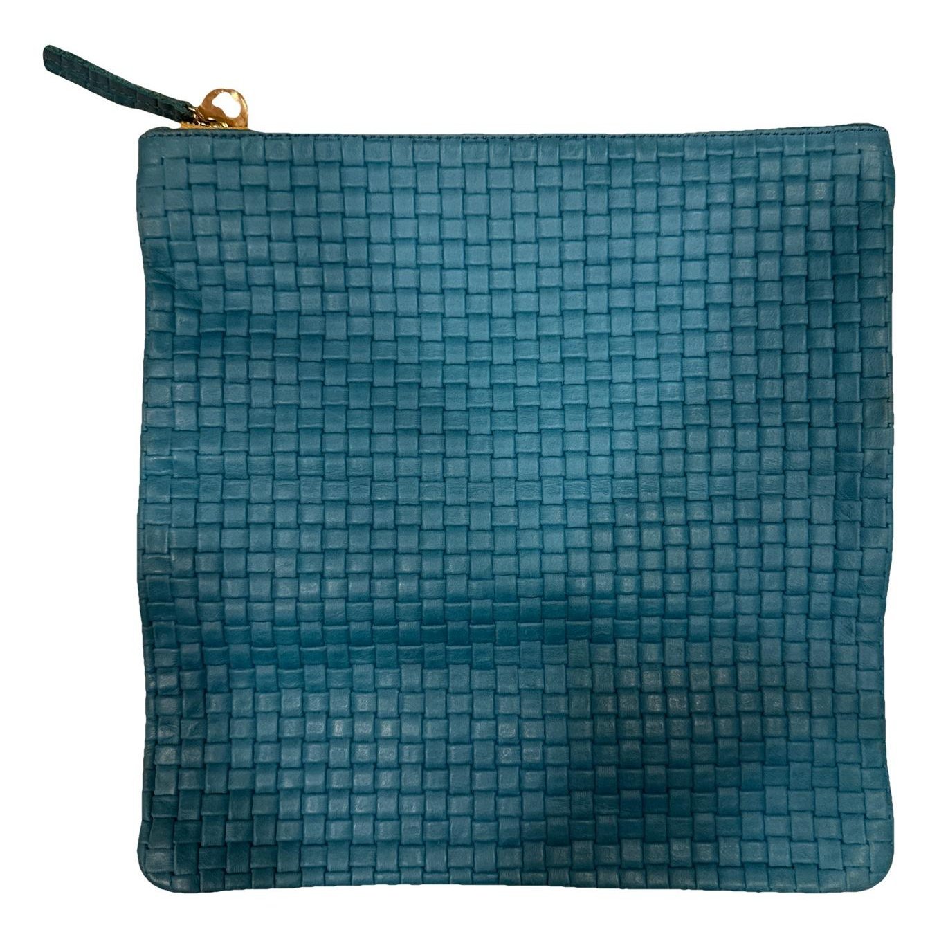 Leather clutch bag