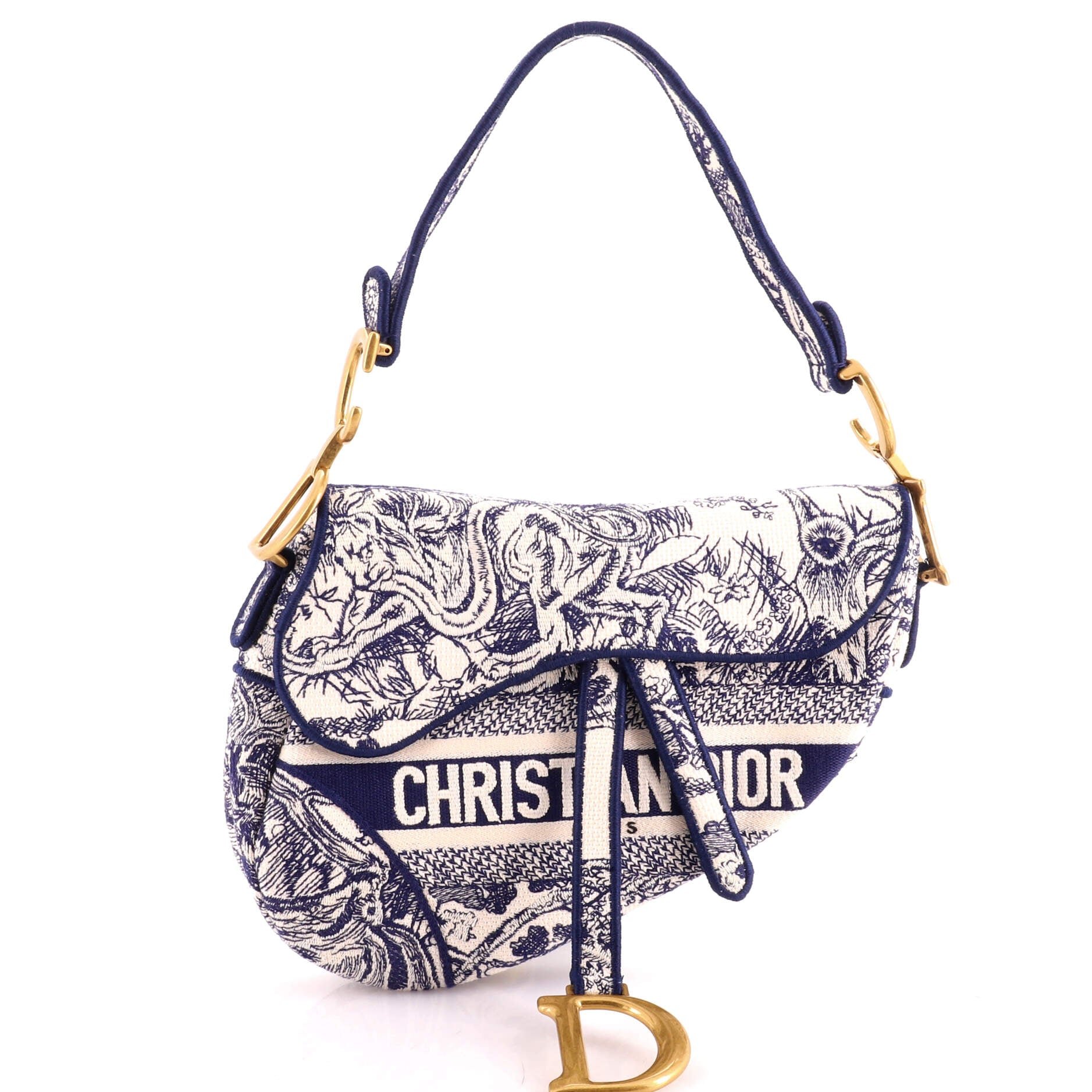 Saddle Bag Logo Embroidered Canvas Medium