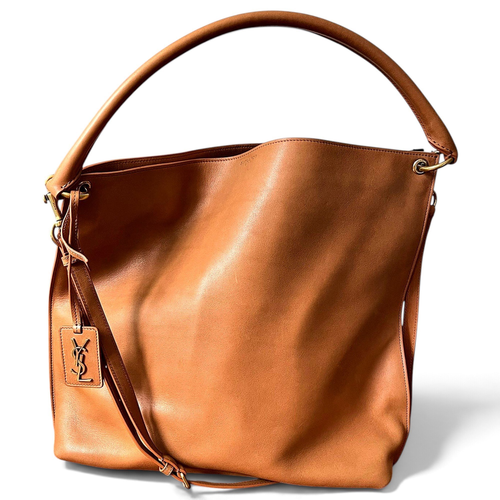 Shopping leather handbag