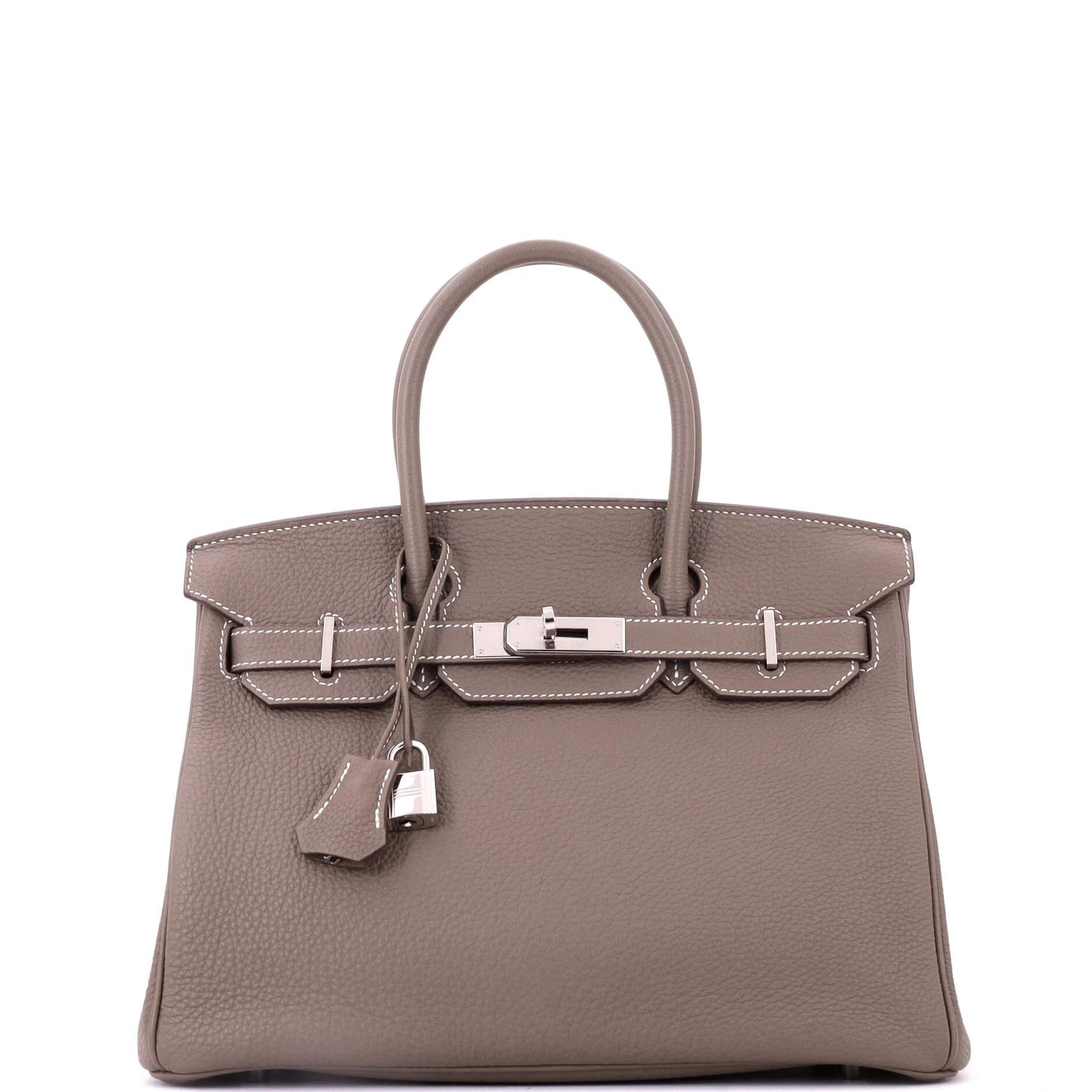 Hermes Birkin 30 Handbag Etoupe Togo Leather 2014