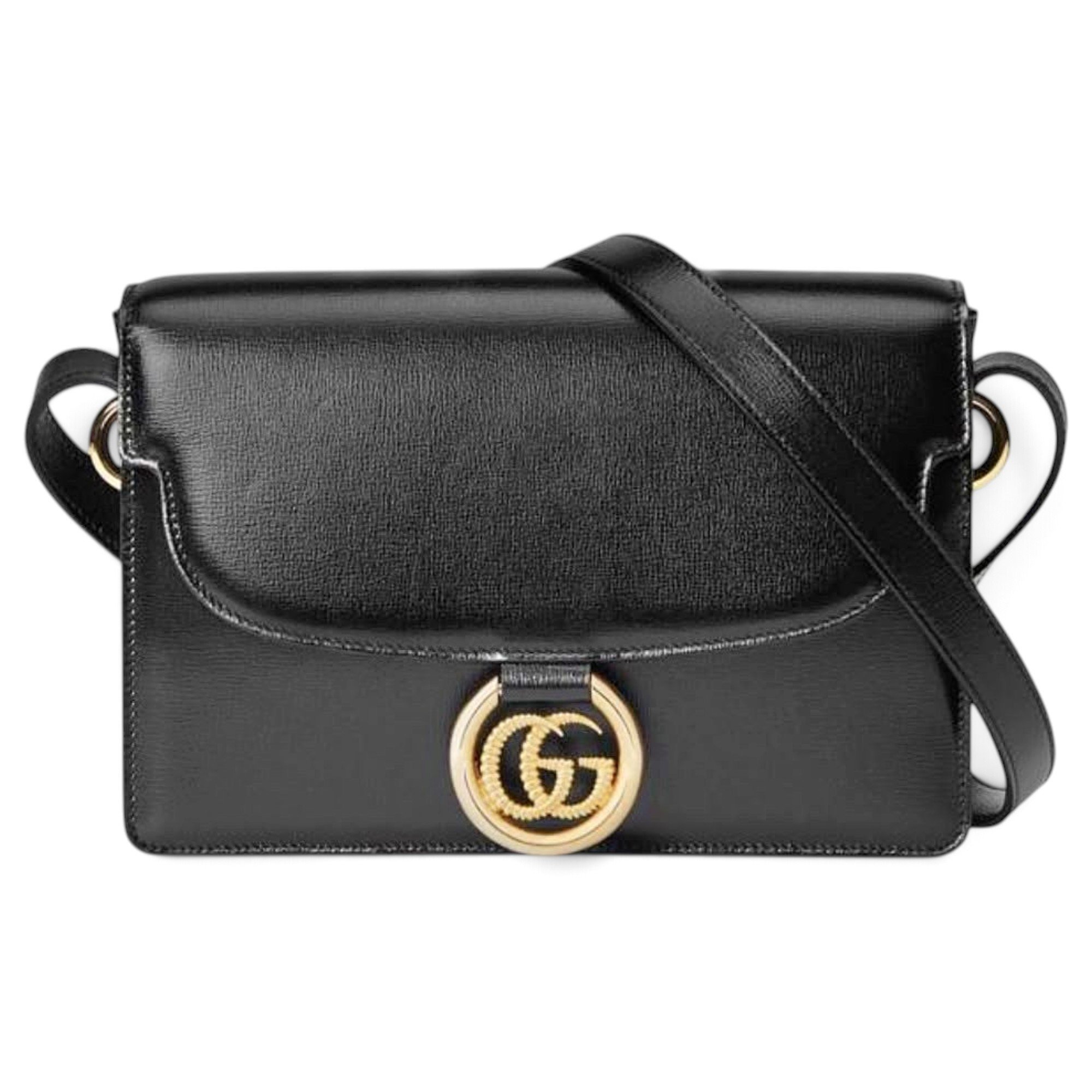 GG Ring leather crossbody bag