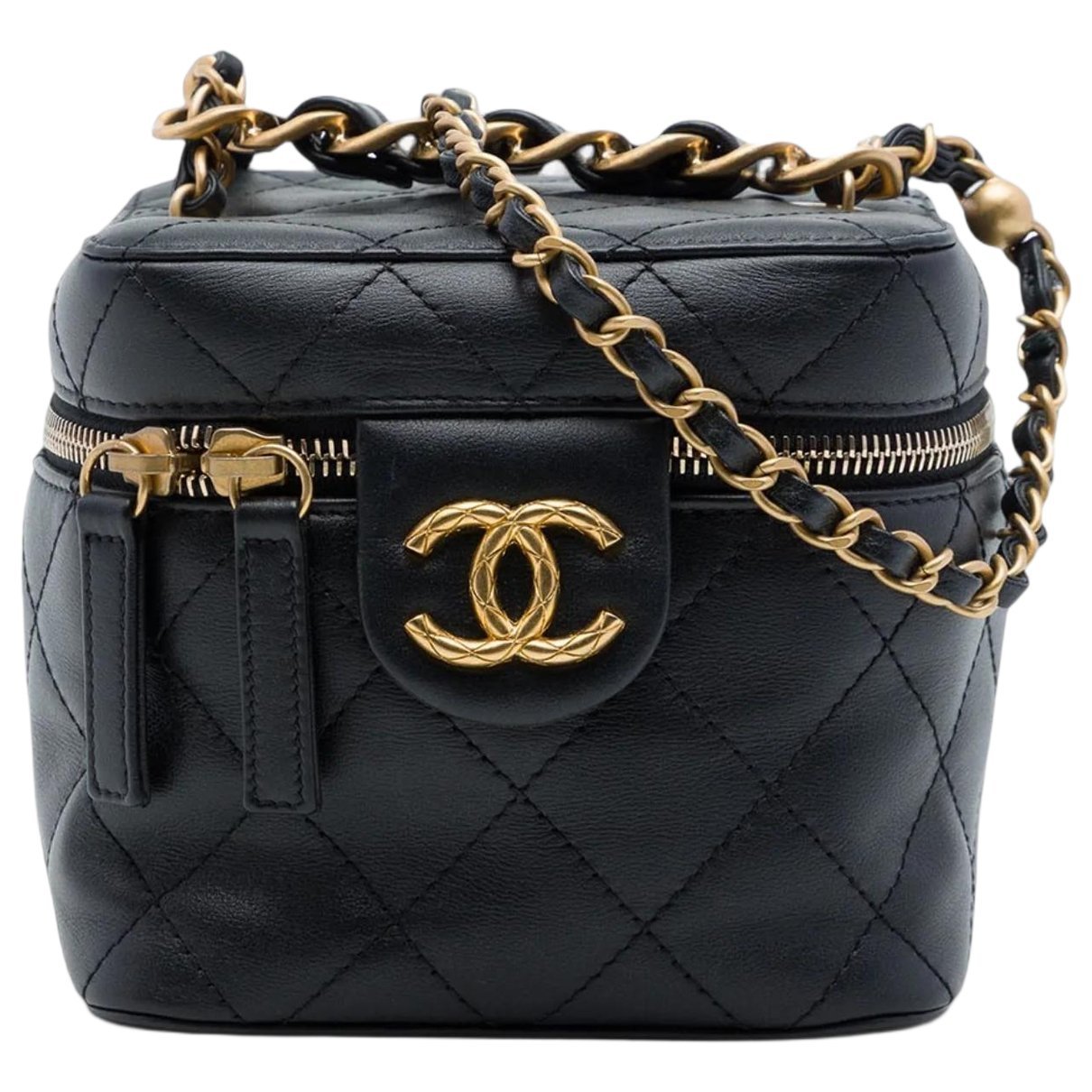 Vanity leather satchel