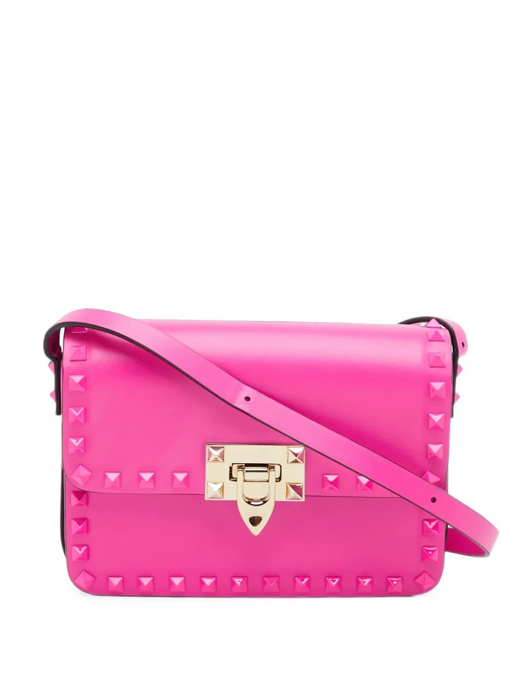 Rockstud flap cross body bag