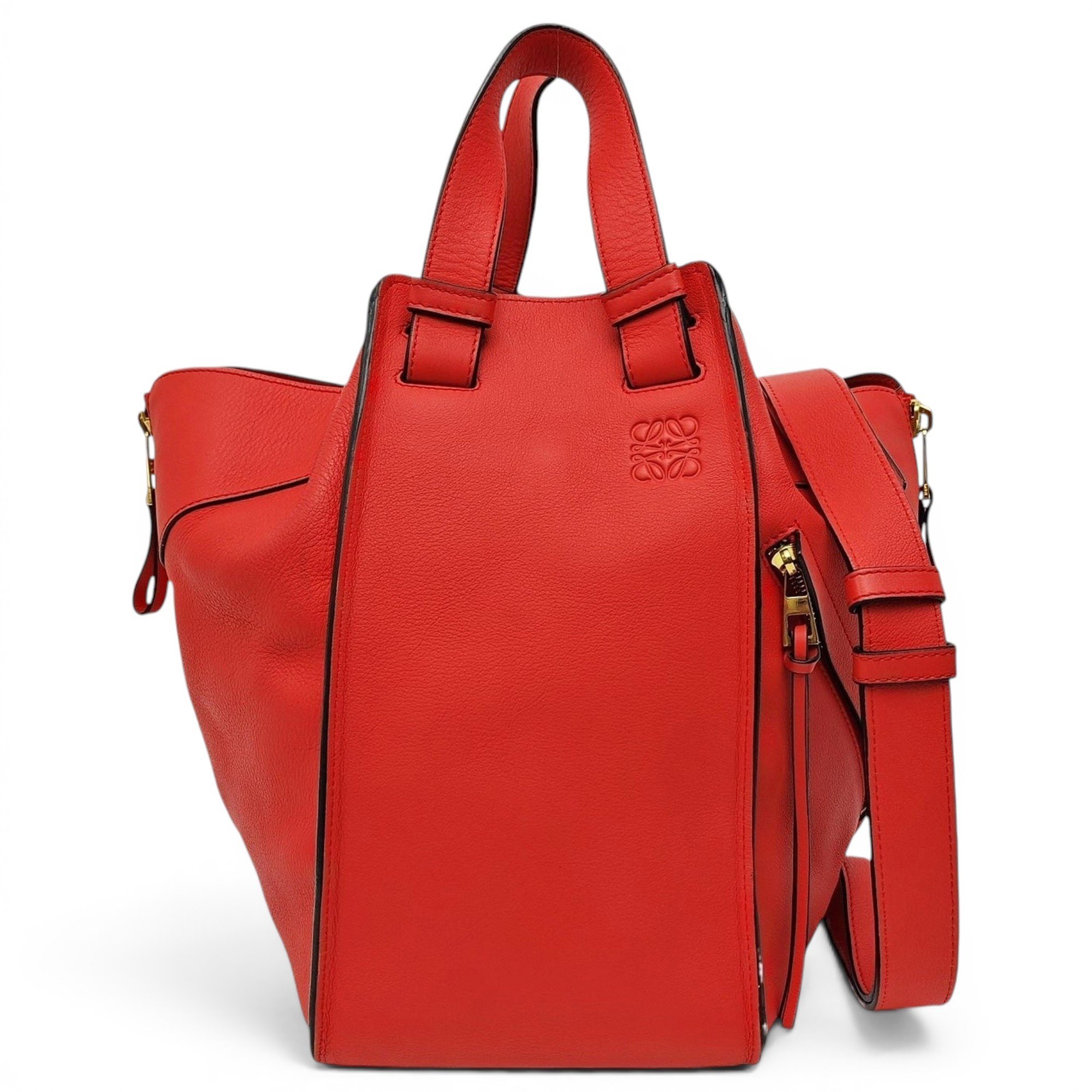 Hammock leather handbag