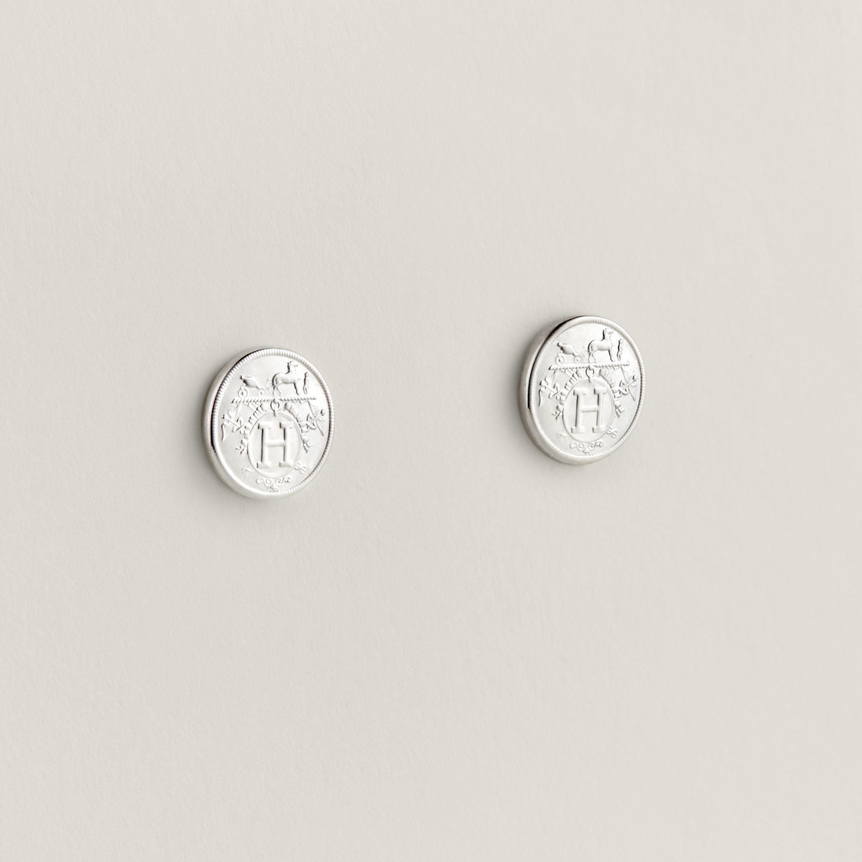 Hermès Ex-Libris earrings, very small model