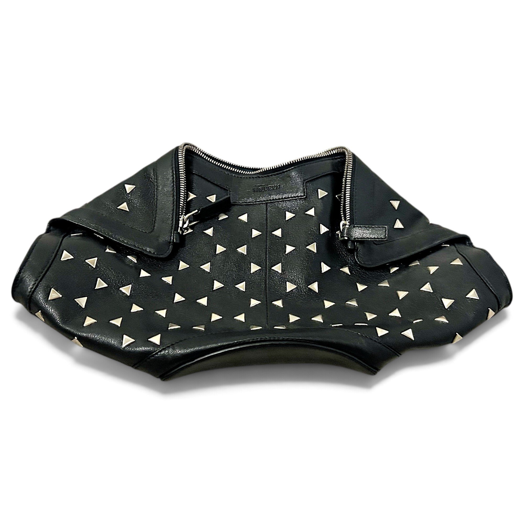 Alexander McQueen Skull leather clutch bag