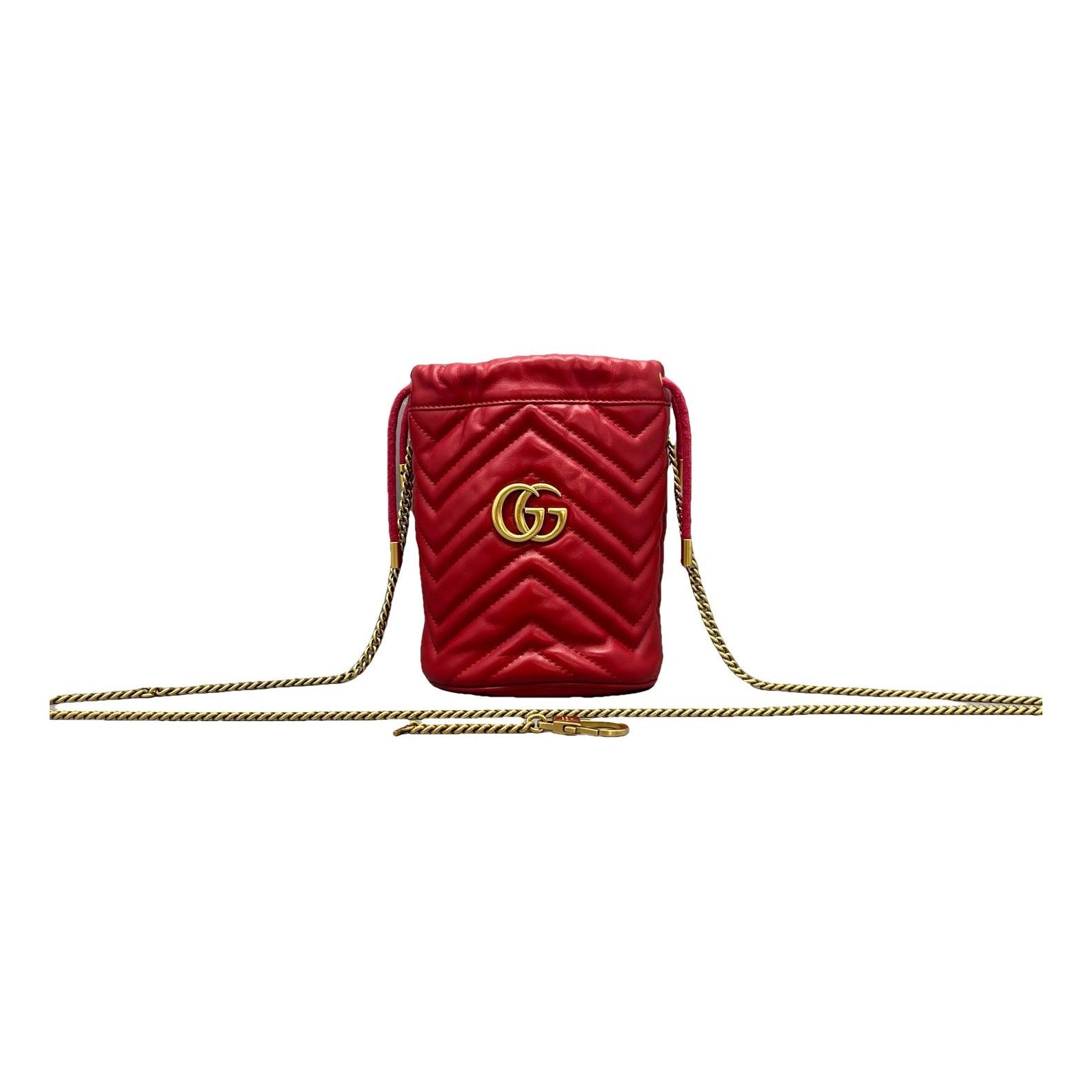 GG Marmont Chain Bucket leather handbag