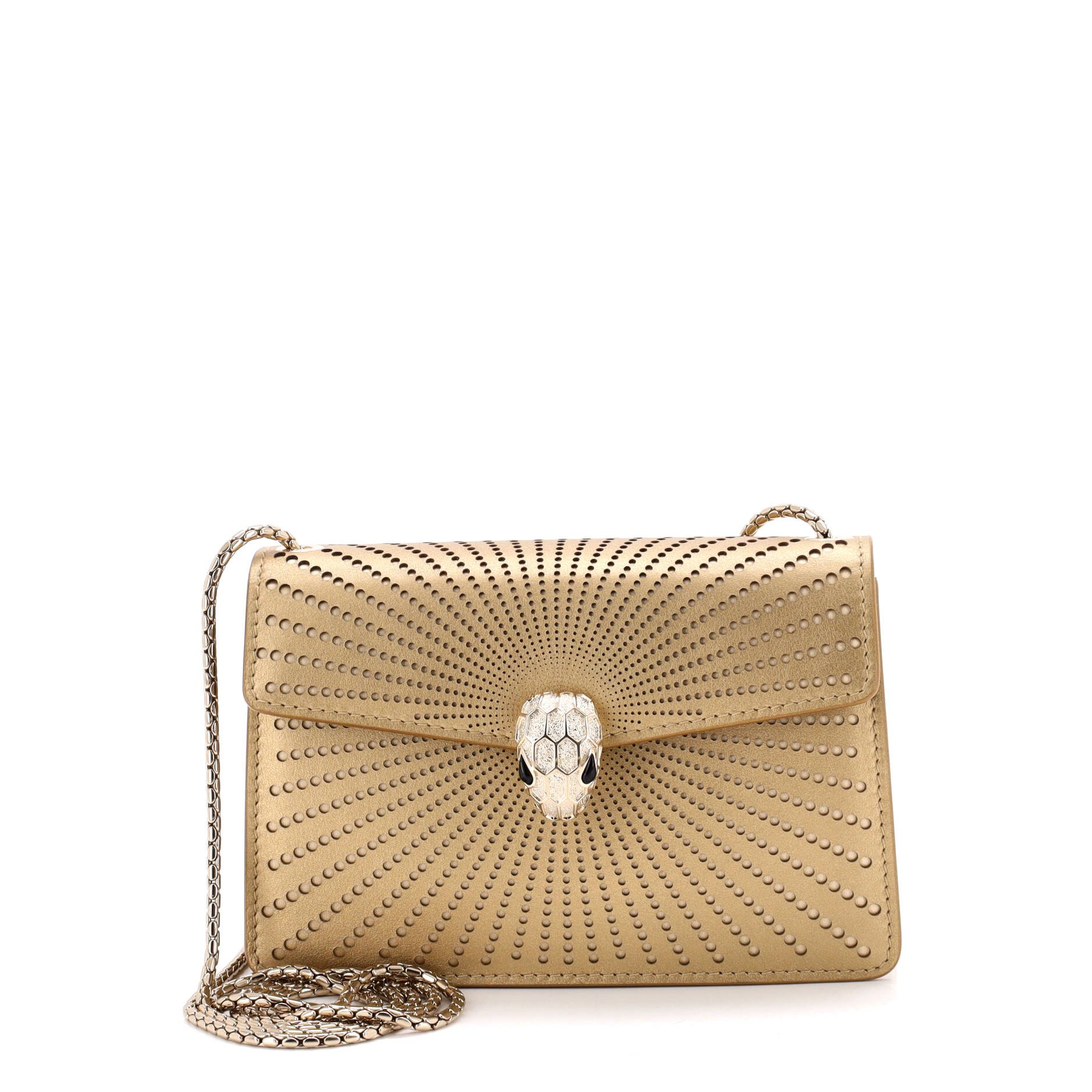 Bvlgari Serpenti Forever Shoulder Bag Perforated Leather Small
