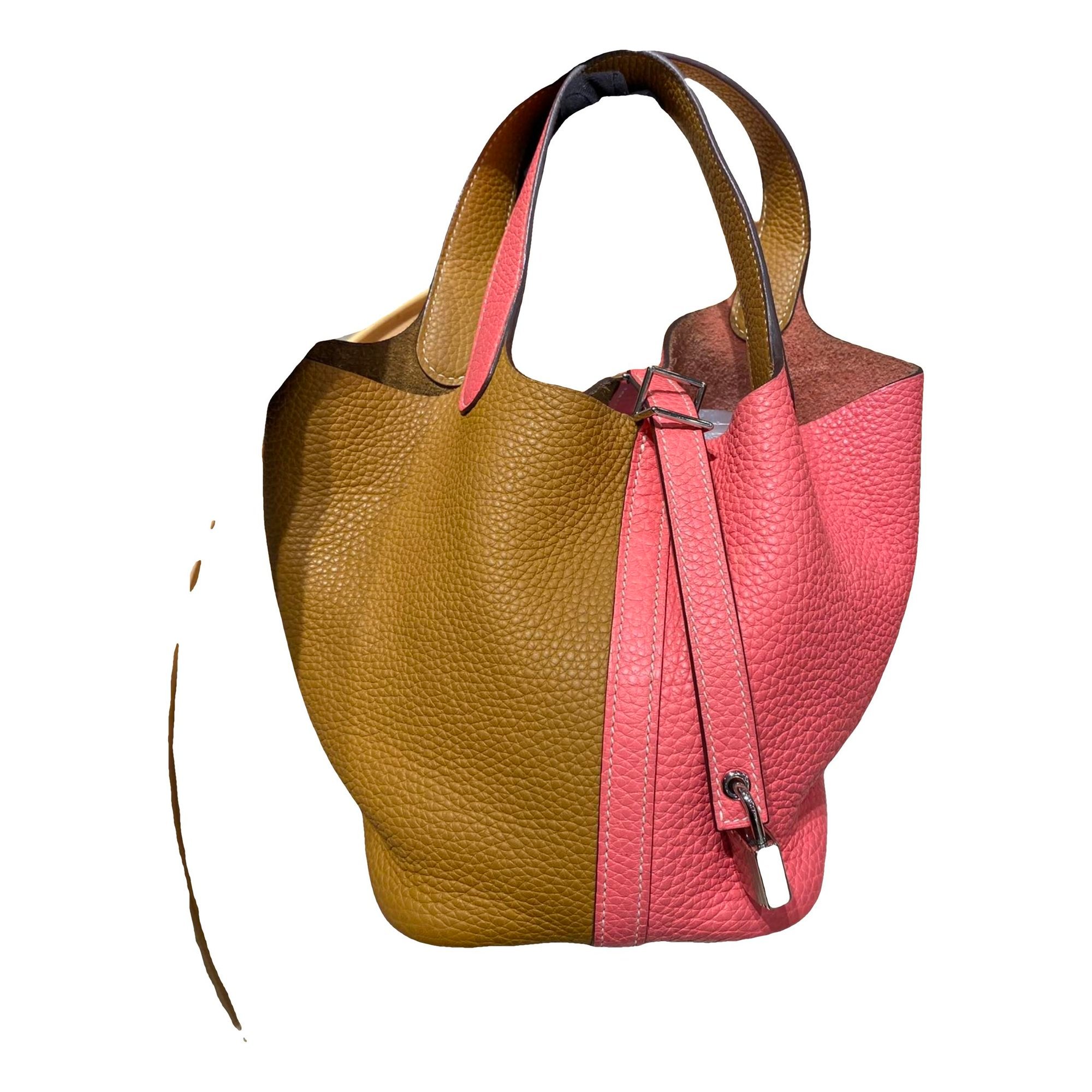 Picotin leather tote