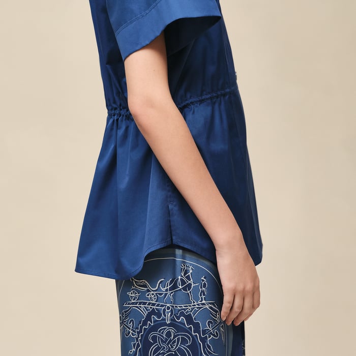 Bleu Lagune Drawstring Shirt