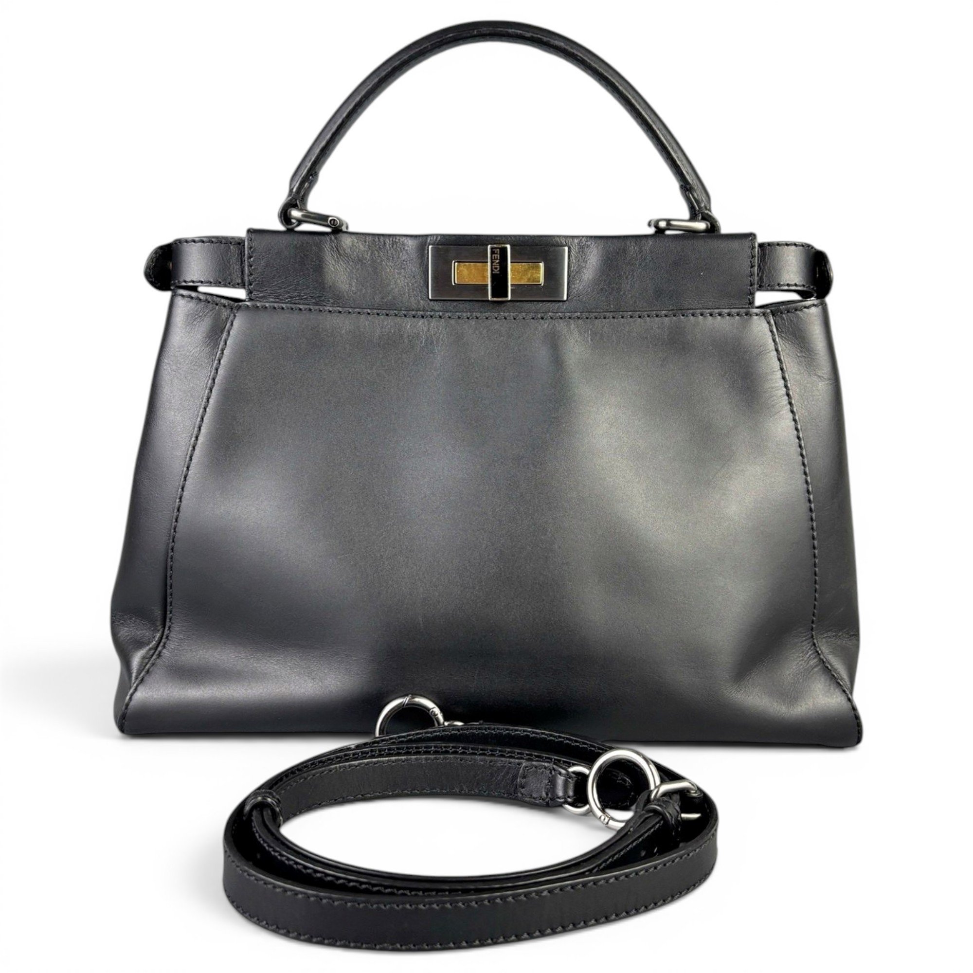 Peekaboo leather handbag