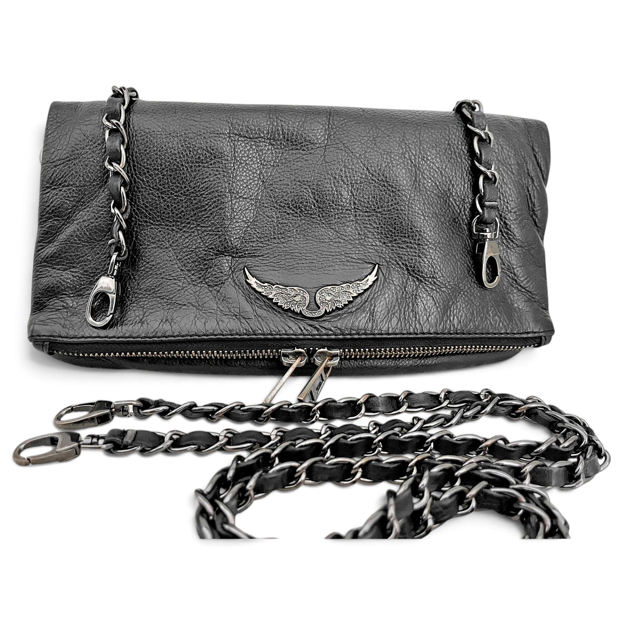 Rock leather crossbody bag
