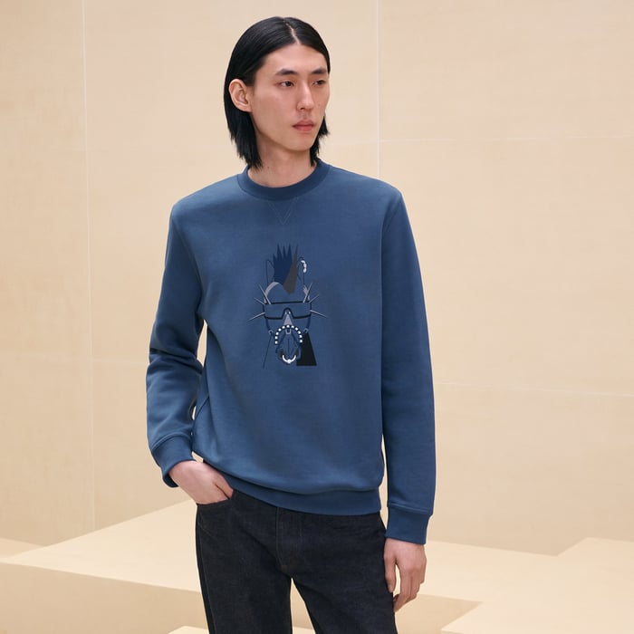 Bleu Turquin "Punk'H" Crewneck Sweater