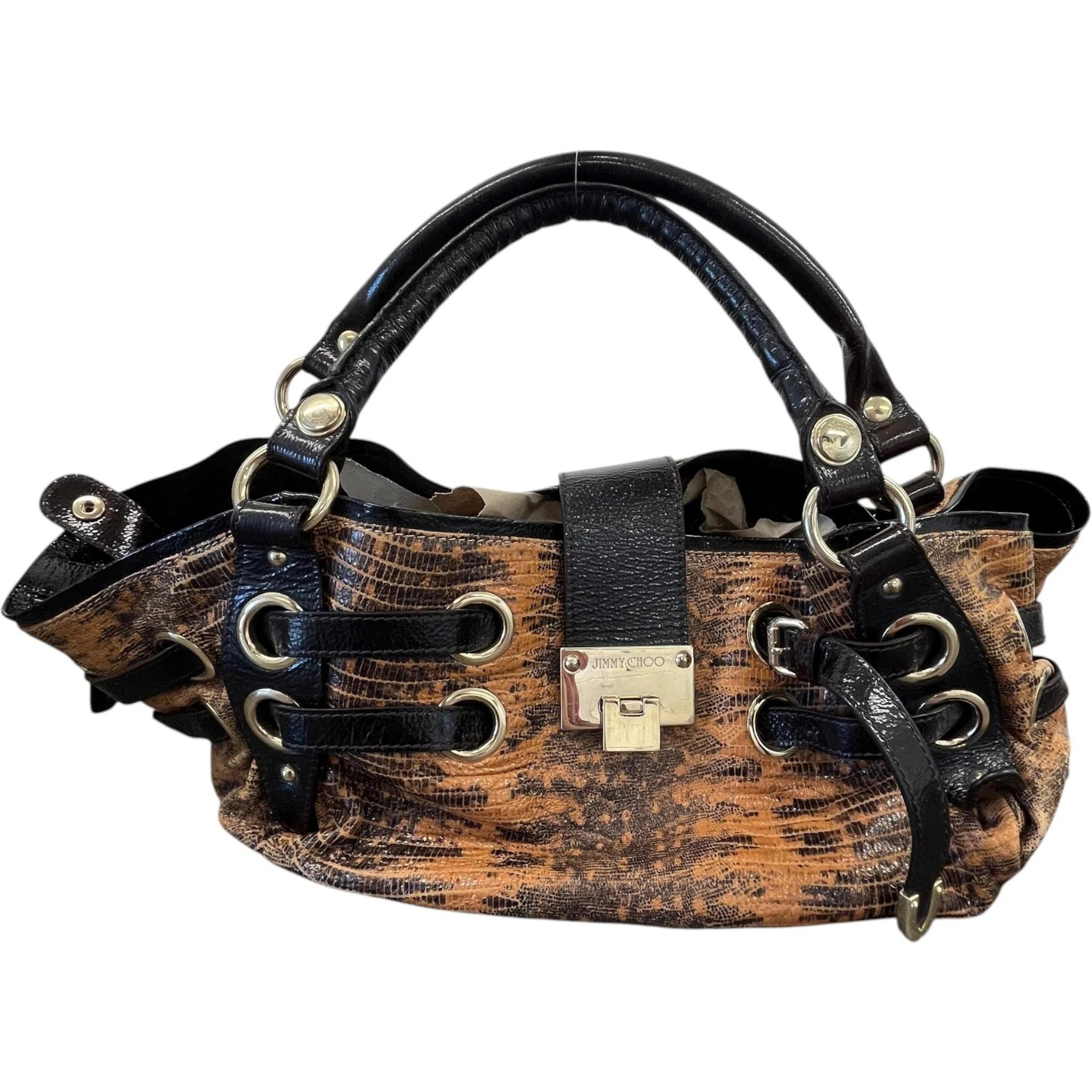 Patent leather handbag