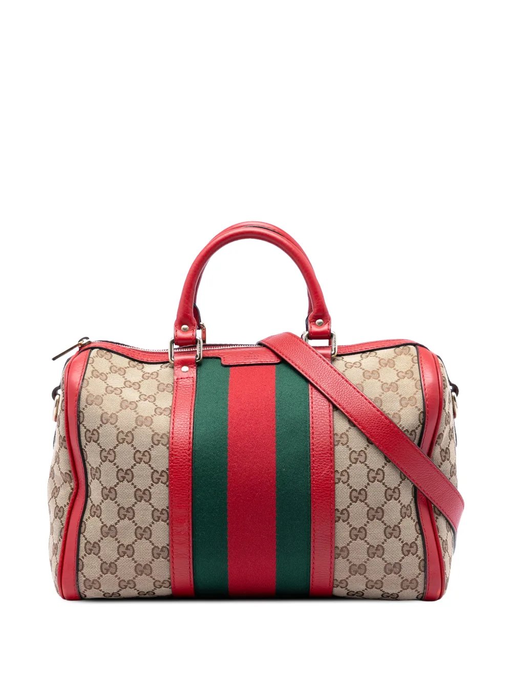 2016-2026 Medium GG Canvas Web Joy Boston Bag satchel