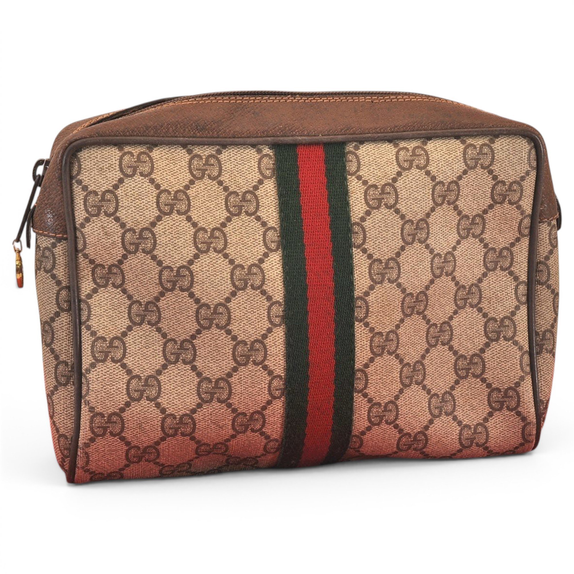 Leather clutch bag