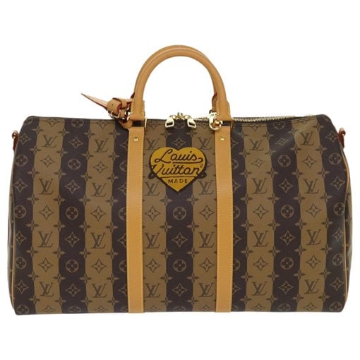 Keepall leather travel bag